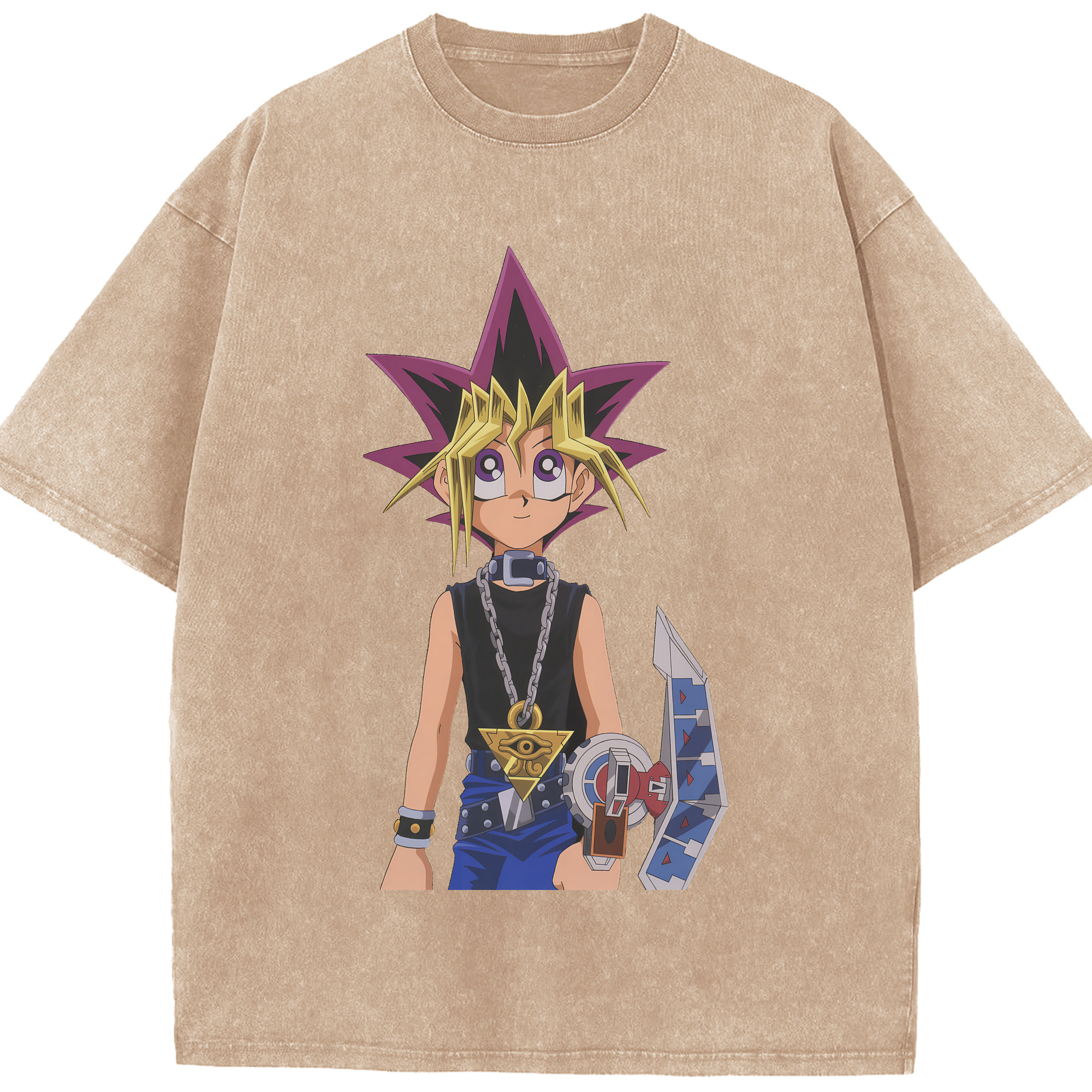 （画像用） 遊☆戯☆王 Yu-Gi-Oh! 綿100% ヴィンテージ風 半袖Tシャツ（フロントプリント）