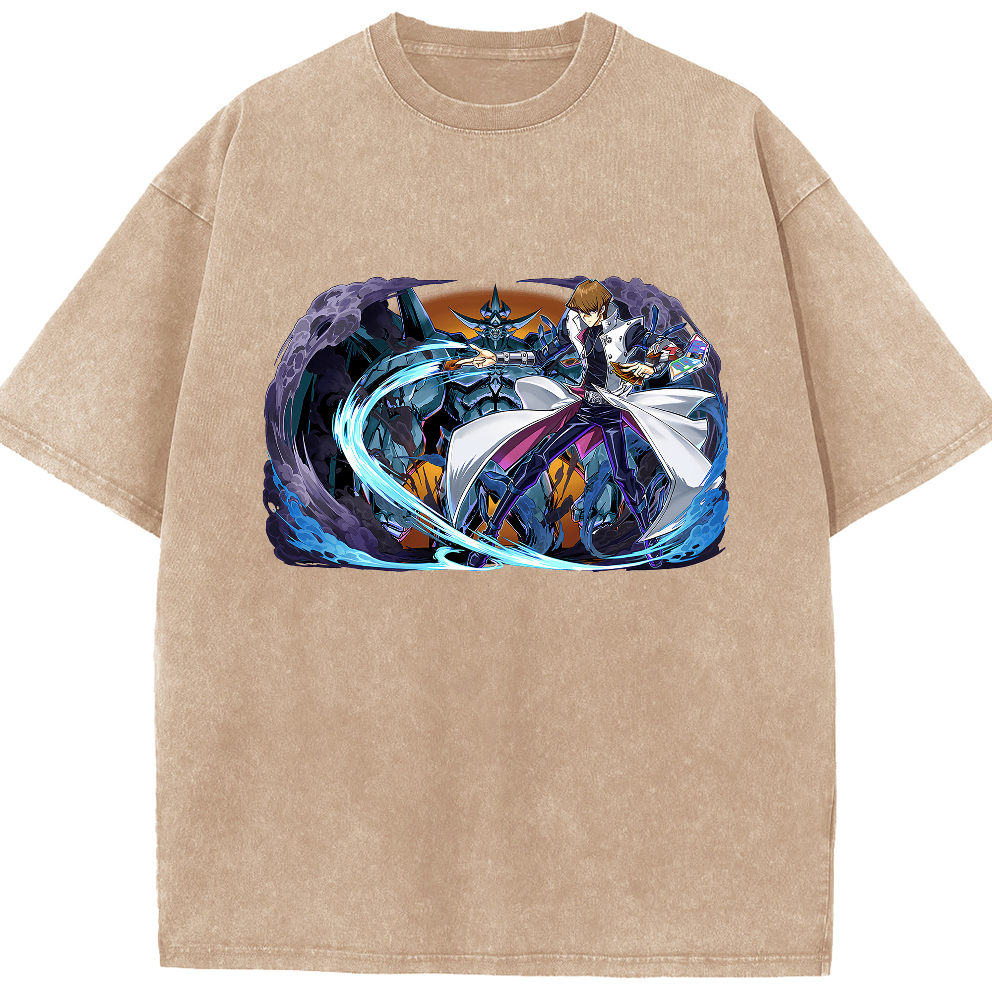 （画像用） 遊☆戯☆王 Yu-Gi-Oh! 綿100% ヴィンテージ風 半袖Tシャツ（フロントプリント）