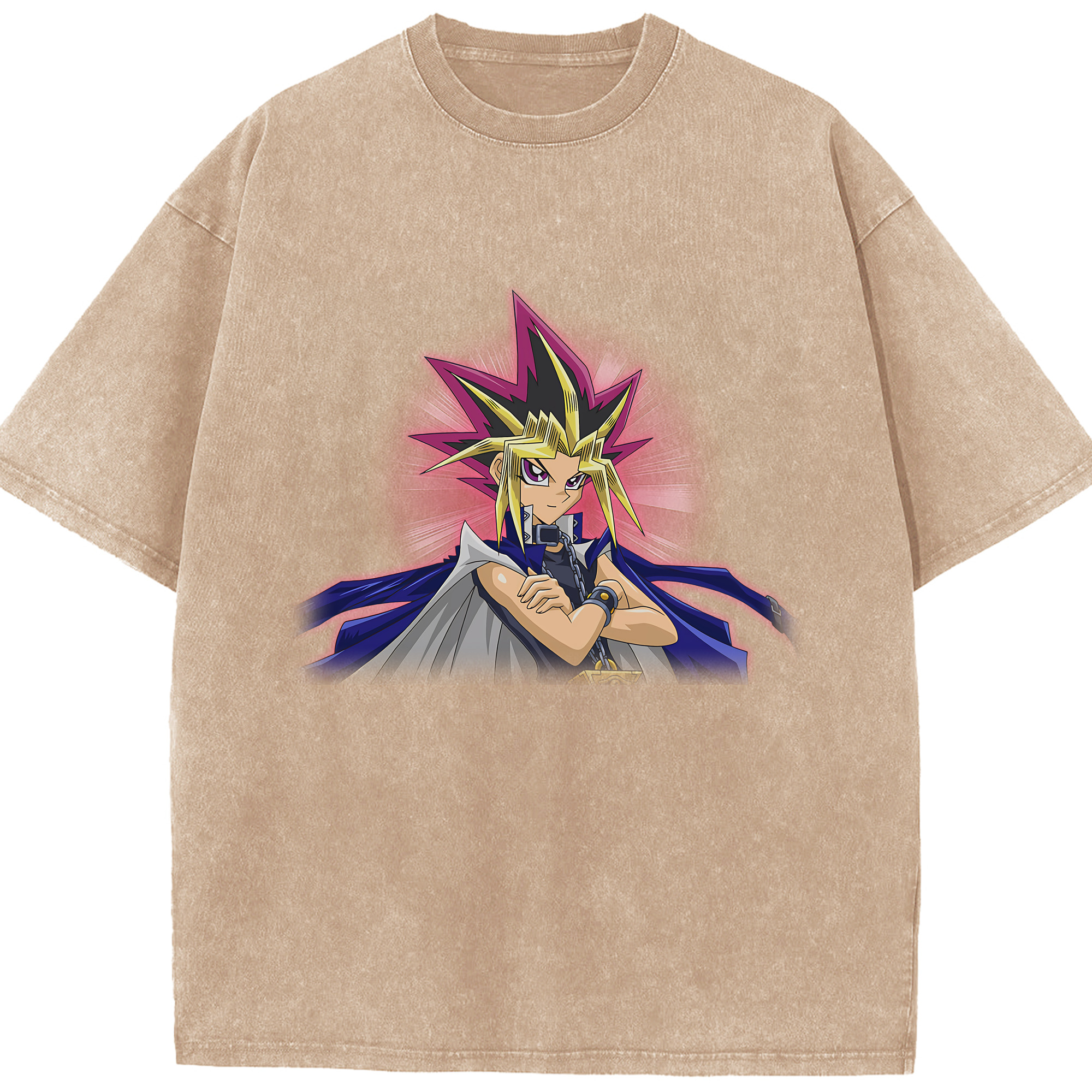 （画像用） 遊☆戯☆王 Yu-Gi-Oh! 綿100% ヴィンテージ風 半袖Tシャツ（フロントプリント）