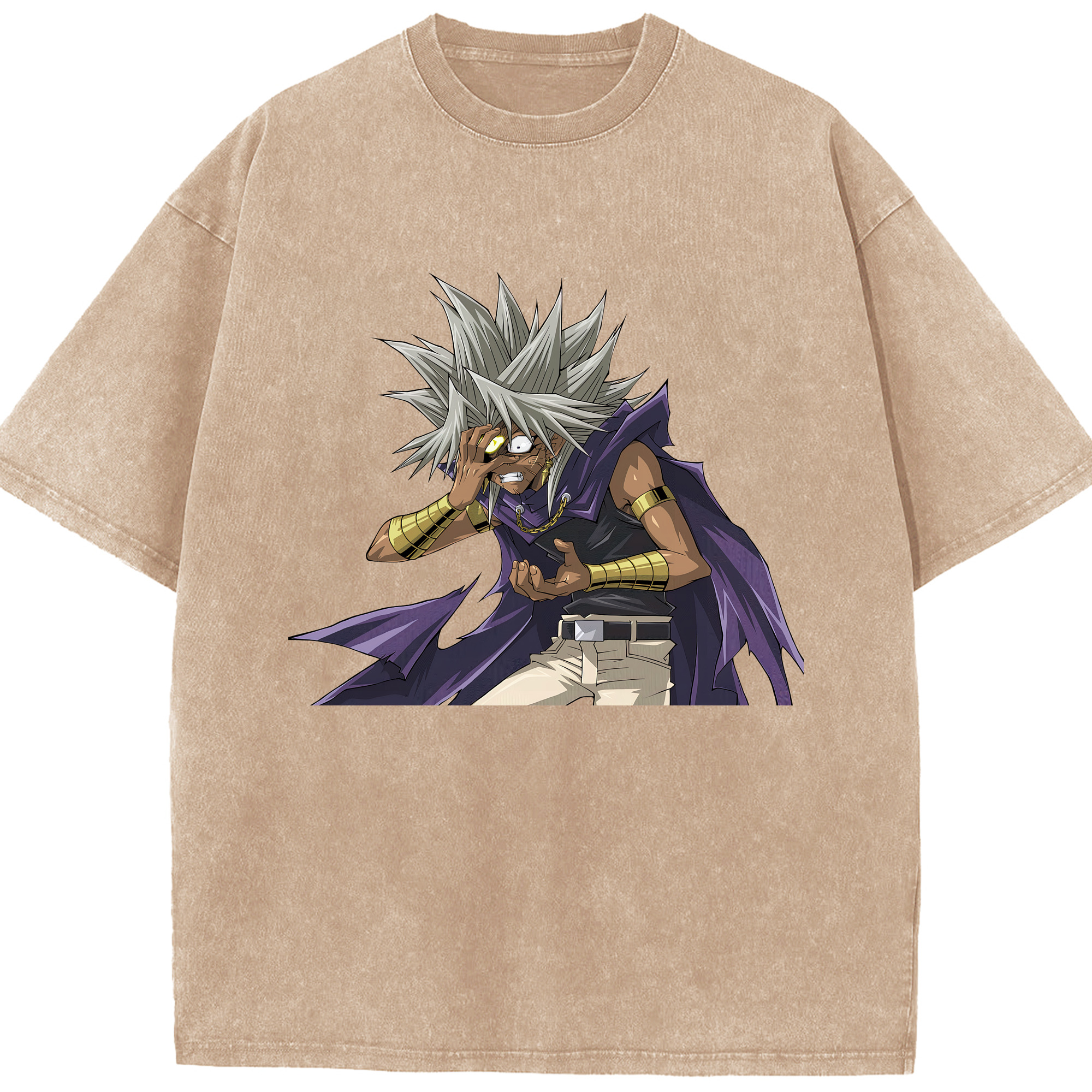 （画像用） 遊☆戯☆王 Yu-Gi-Oh! 綿100% ヴィンテージ風 半袖Tシャツ（フロントプリント）