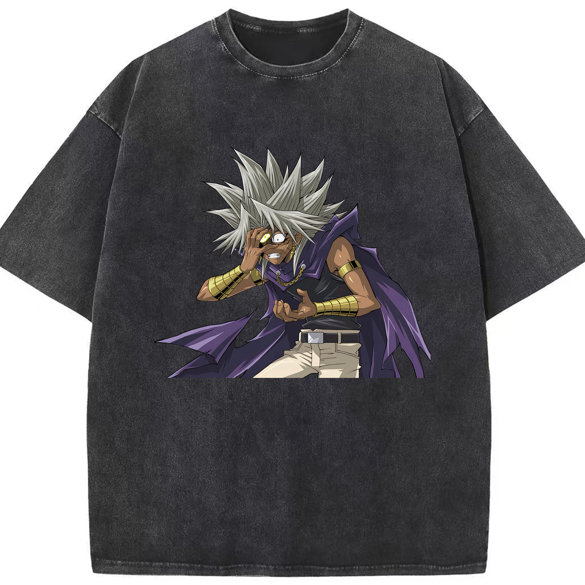 （画像用） 遊☆戯☆王 Yu-Gi-Oh! 綿100% ヴィンテージ風 半袖Tシャツ（フロントプリント）