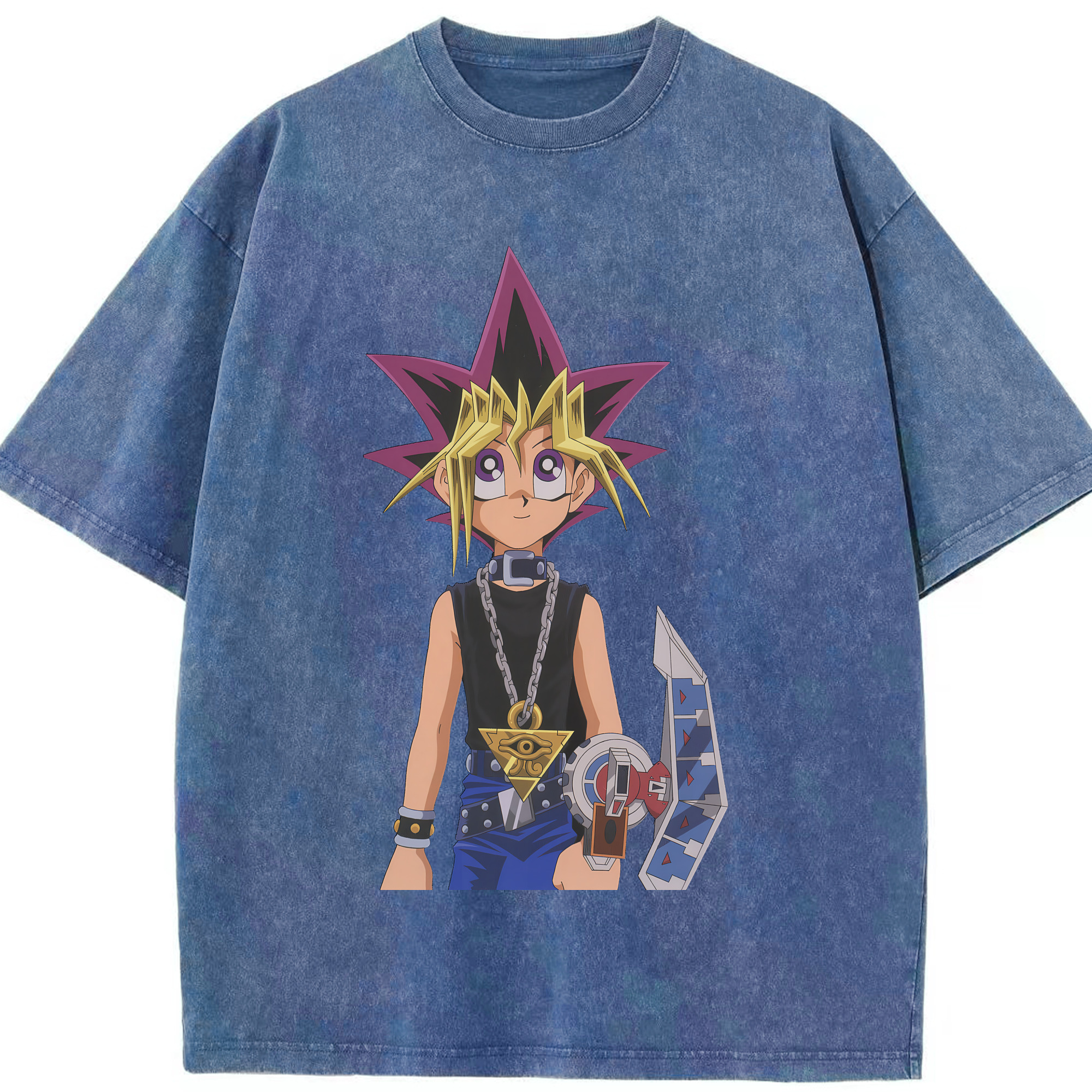 （画像用） 遊☆戯☆王 Yu-Gi-Oh! 綿100% ヴィンテージ風 半袖Tシャツ（フロントプリント）