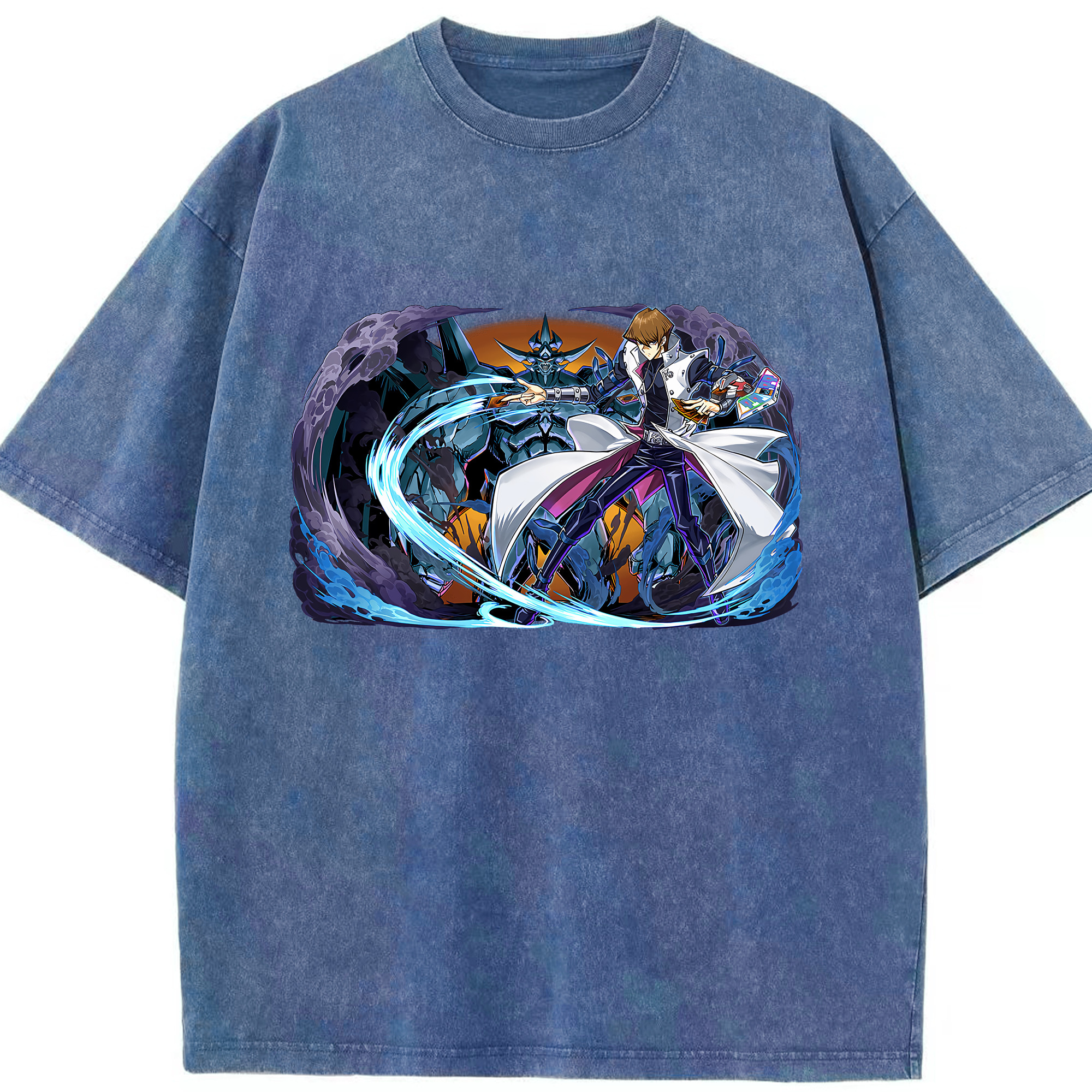 （画像用） 遊☆戯☆王 Yu-Gi-Oh! 綿100% ヴィンテージ風 半袖Tシャツ（フロントプリント）