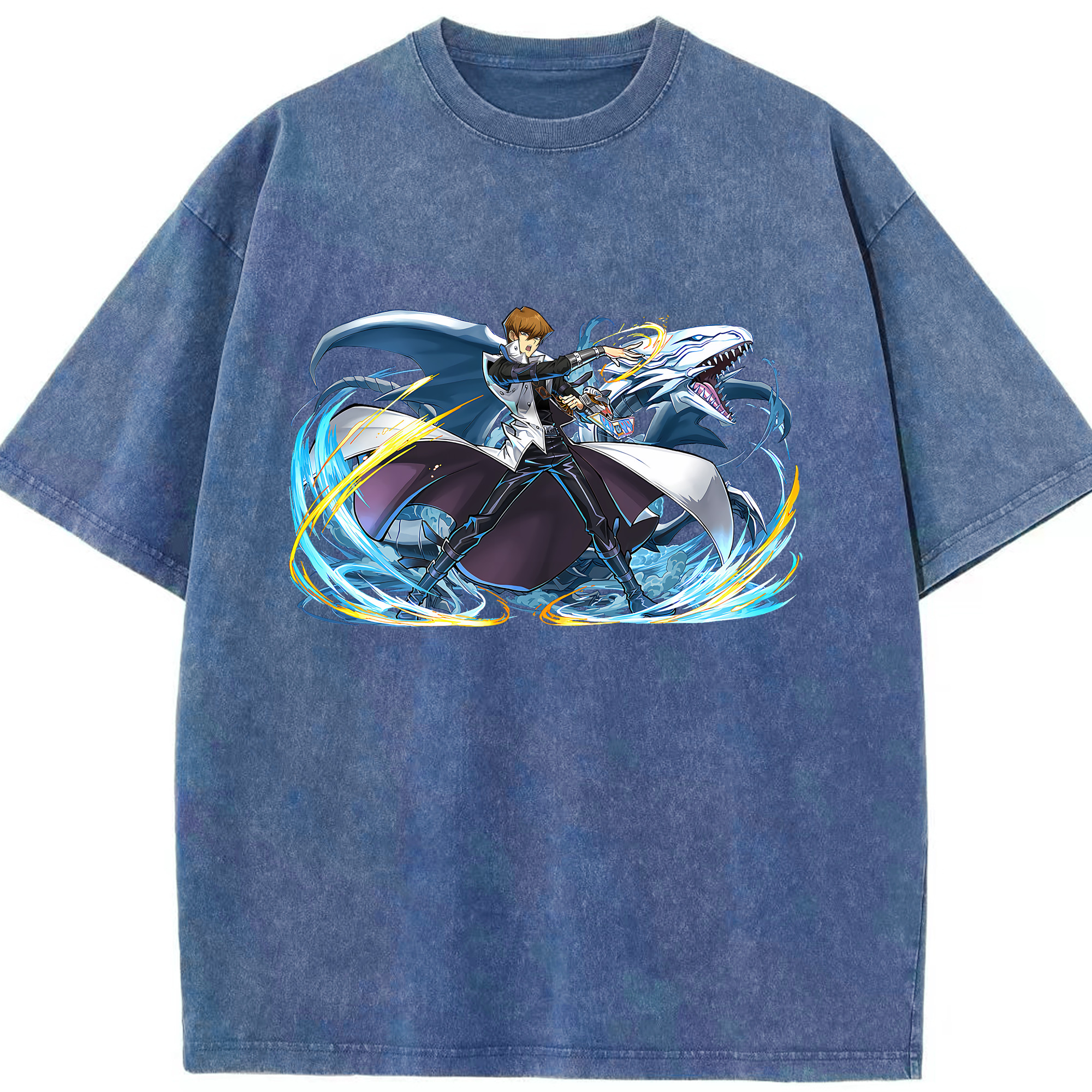 （画像用） 遊☆戯☆王 Yu-Gi-Oh! 綿100% ヴィンテージ風 半袖Tシャツ（フロントプリント）