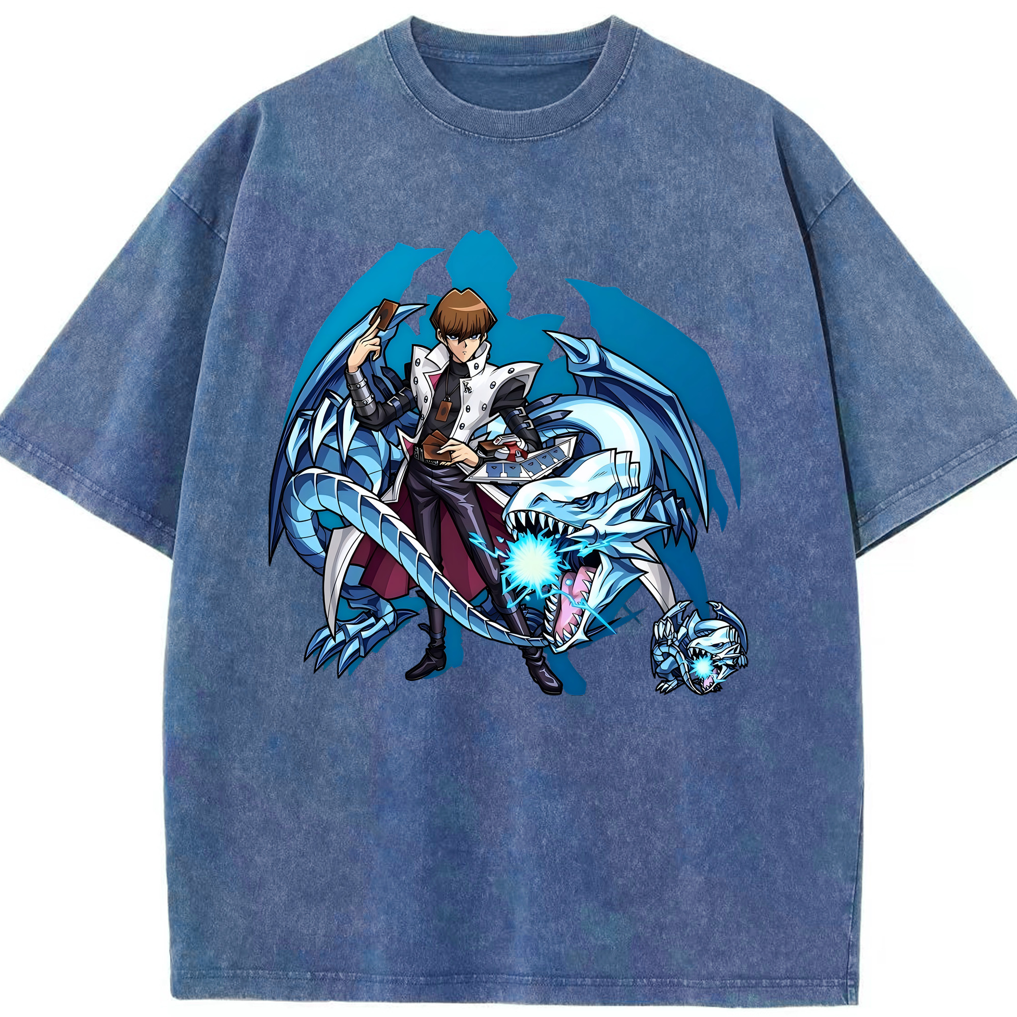 （画像用） 遊☆戯☆王 Yu-Gi-Oh! 綿100% ヴィンテージ風 半袖Tシャツ（フロントプリント）