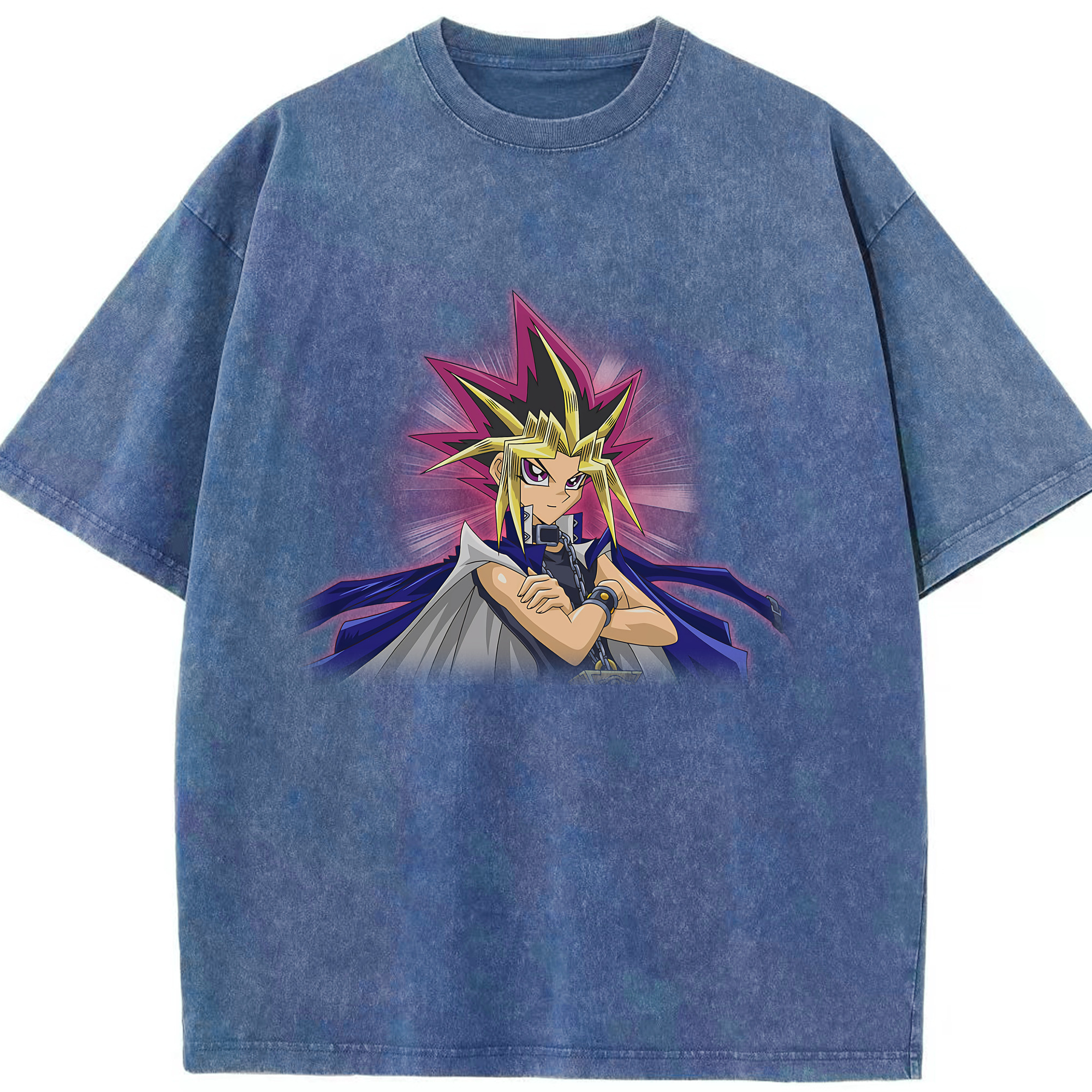 （画像用） 遊☆戯☆王 Yu-Gi-Oh! 綿100% ヴィンテージ風 半袖Tシャツ（フロントプリント）