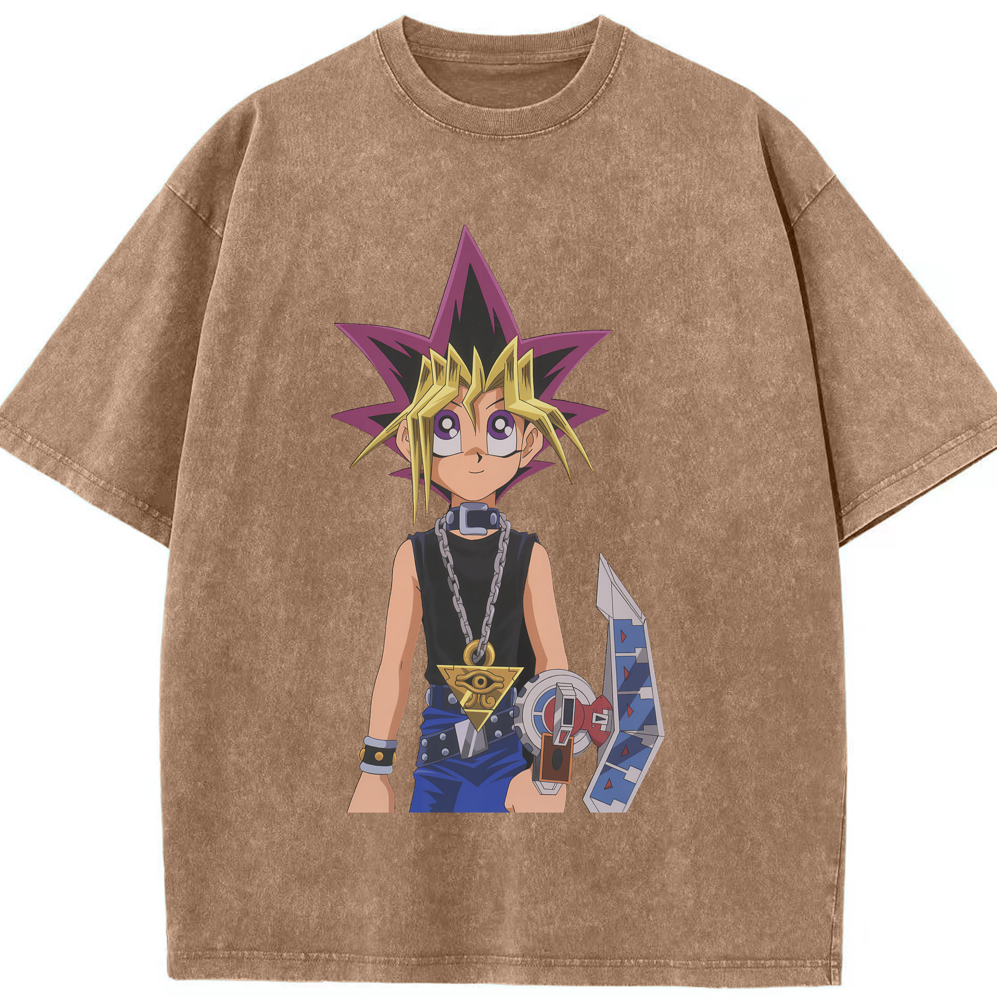 （画像用） 遊☆戯☆王 Yu-Gi-Oh! 綿100% ヴィンテージ風 半袖Tシャツ（フロントプリント）