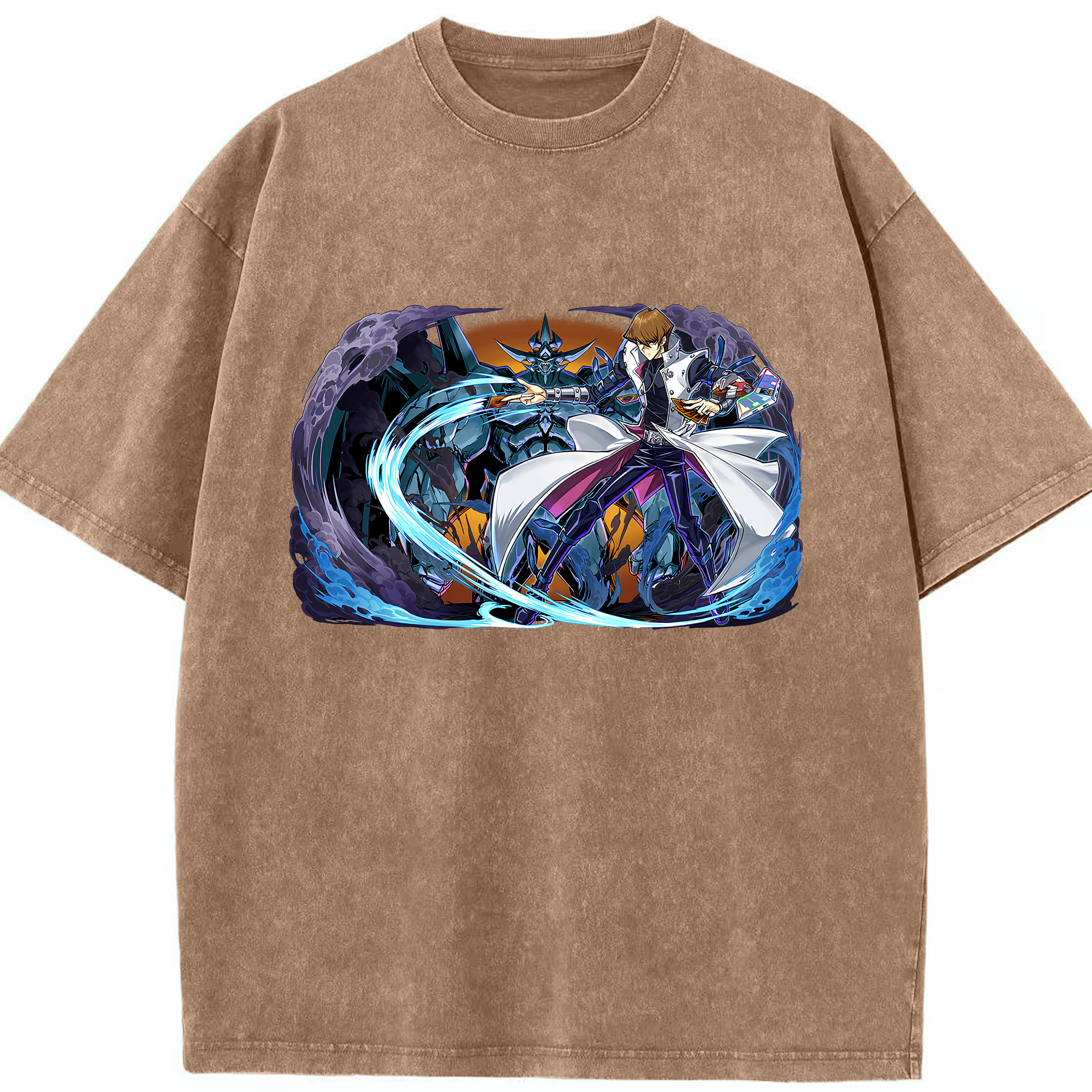 （画像用） 遊☆戯☆王 Yu-Gi-Oh! 綿100% ヴィンテージ風 半袖Tシャツ（フロントプリント）