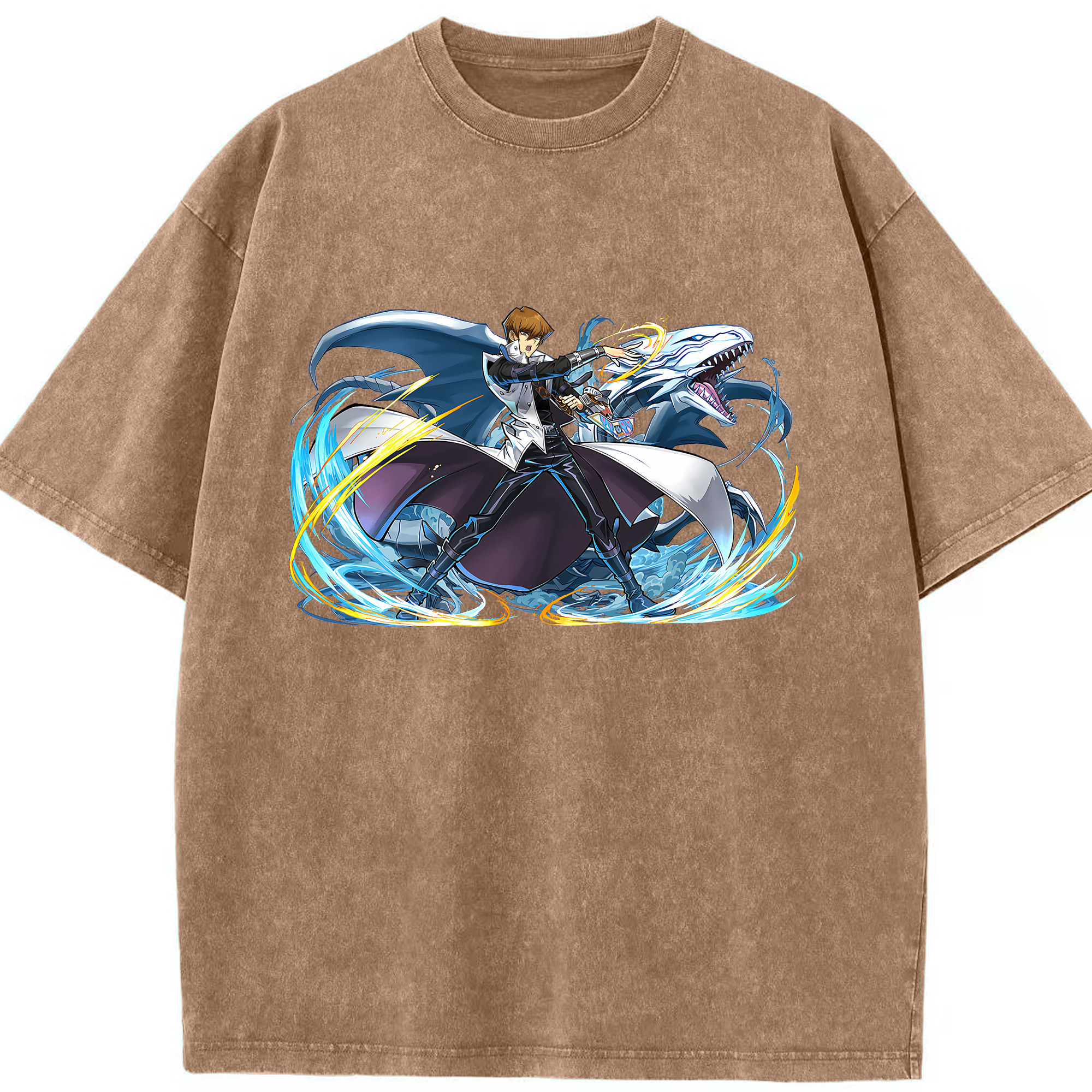 （画像用） 遊☆戯☆王 Yu-Gi-Oh! 綿100% ヴィンテージ風 半袖Tシャツ（フロントプリント）