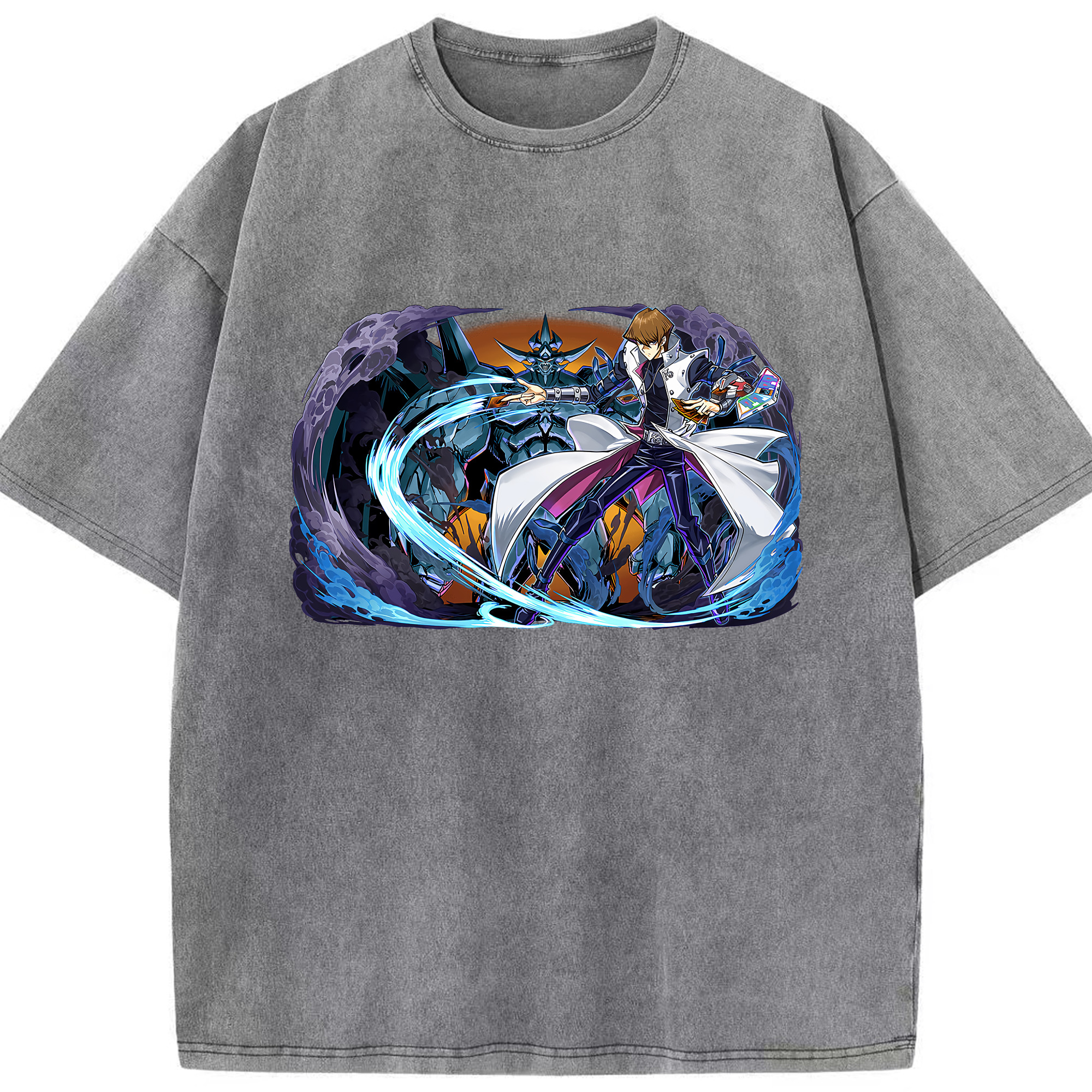（画像用） 遊☆戯☆王 Yu-Gi-Oh! 綿100% ヴィンテージ風 半袖Tシャツ（フロントプリント）