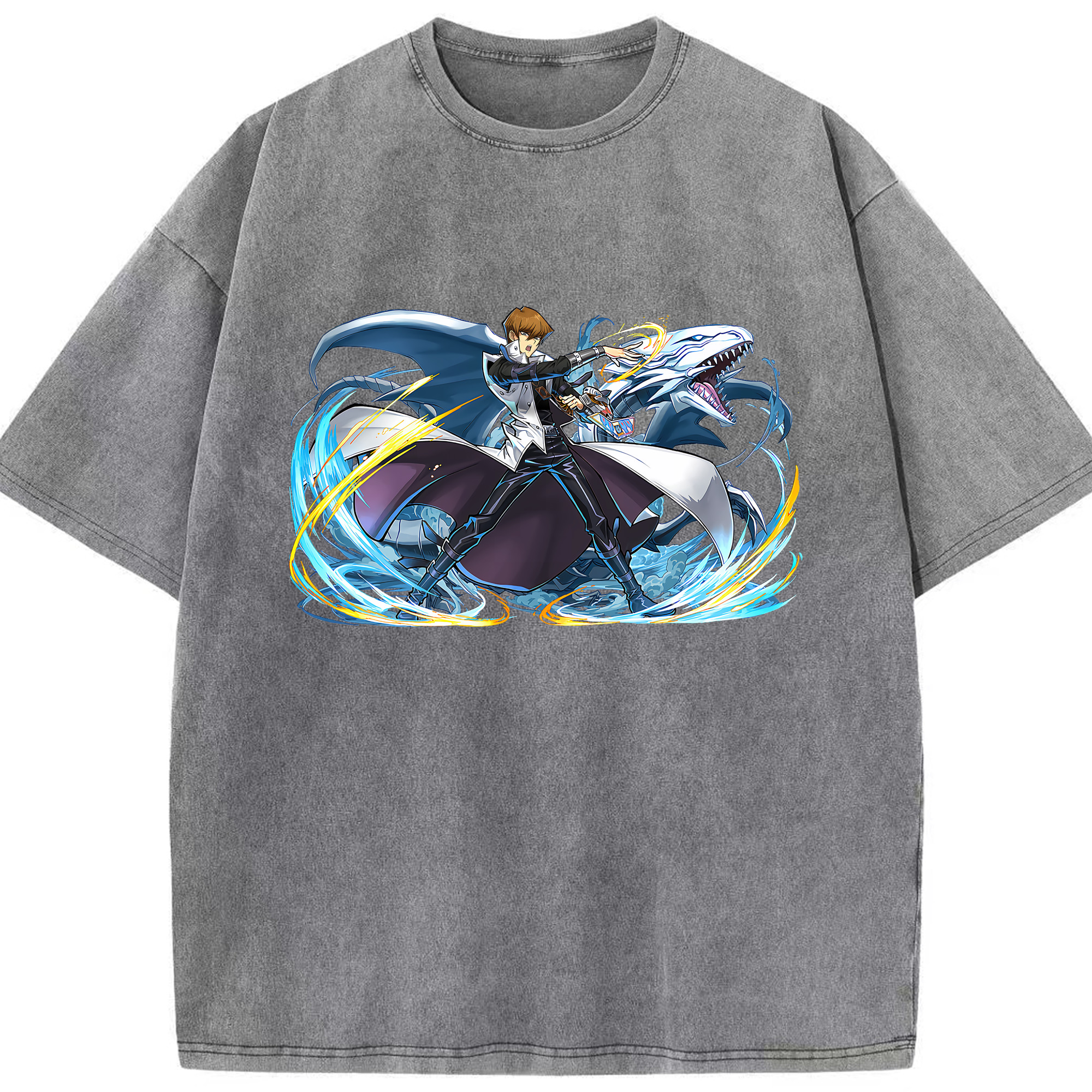 （画像用） 遊☆戯☆王 Yu-Gi-Oh! 綿100% ヴィンテージ風 半袖Tシャツ（フロントプリント）