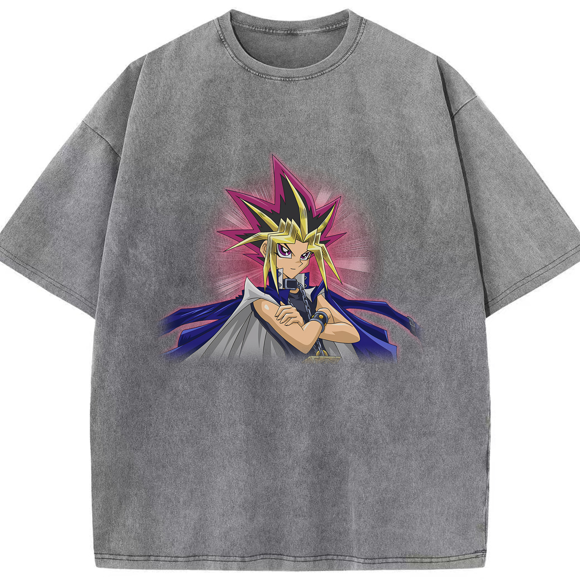 （画像用） 遊☆戯☆王 Yu-Gi-Oh! 綿100% ヴィンテージ風 半袖Tシャツ（フロントプリント）