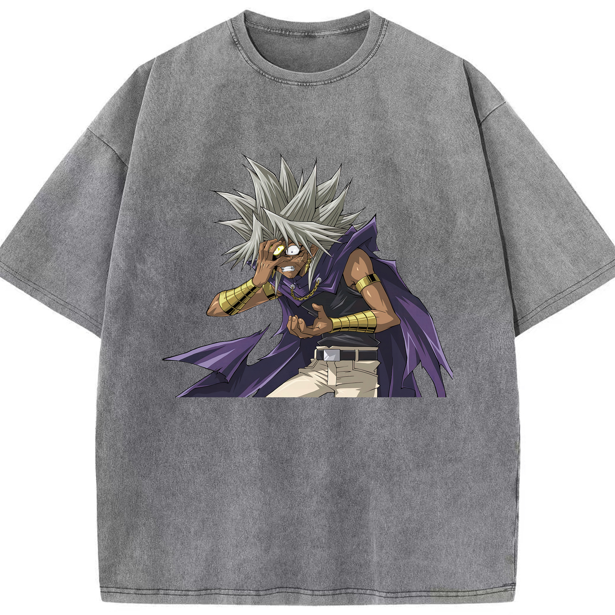 （画像用） 遊☆戯☆王 Yu-Gi-Oh! 綿100% ヴィンテージ風 半袖Tシャツ（フロントプリント）