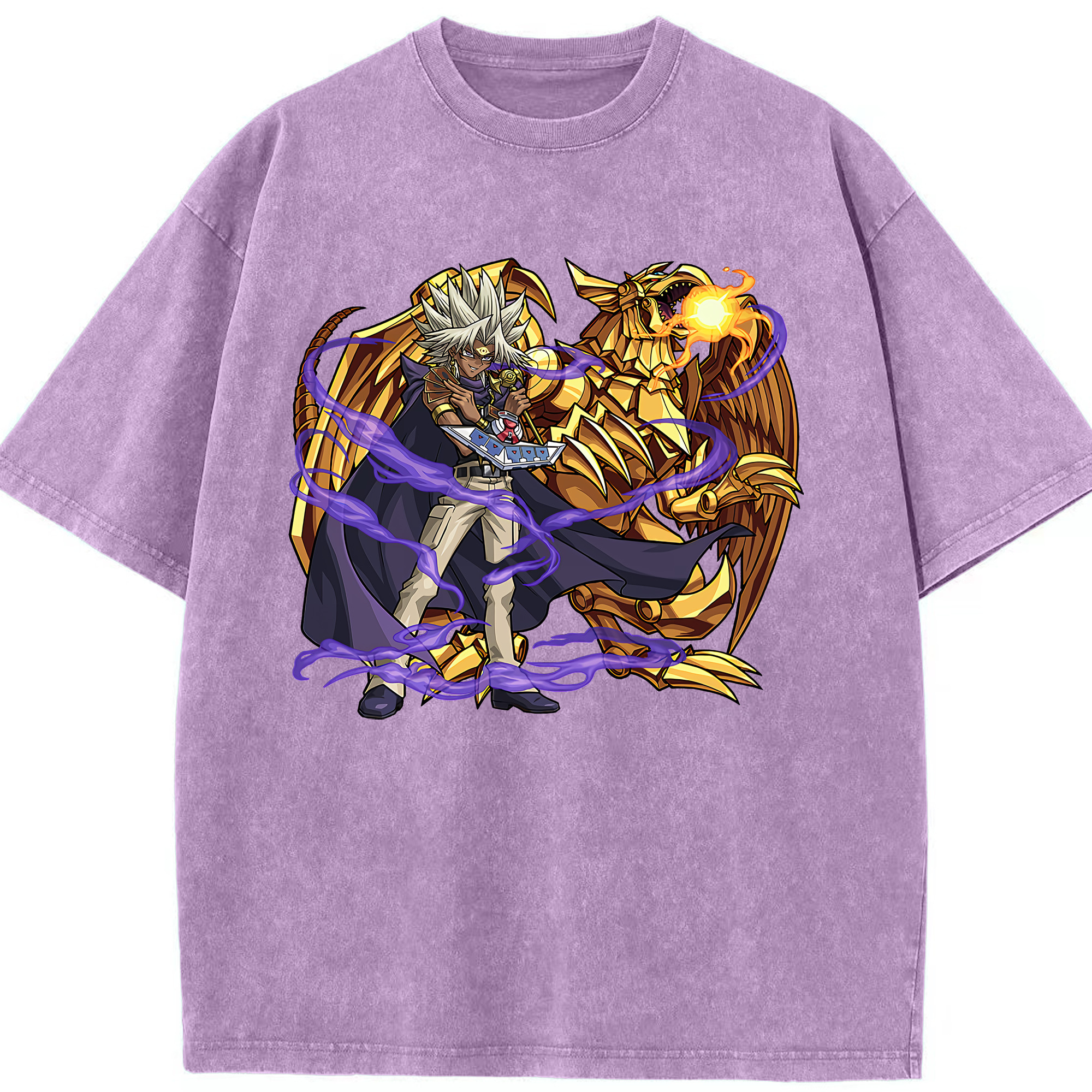 （画像用） 遊☆戯☆王 Yu-Gi-Oh! 綿100% ヴィンテージ風 半袖Tシャツ（フロントプリント）