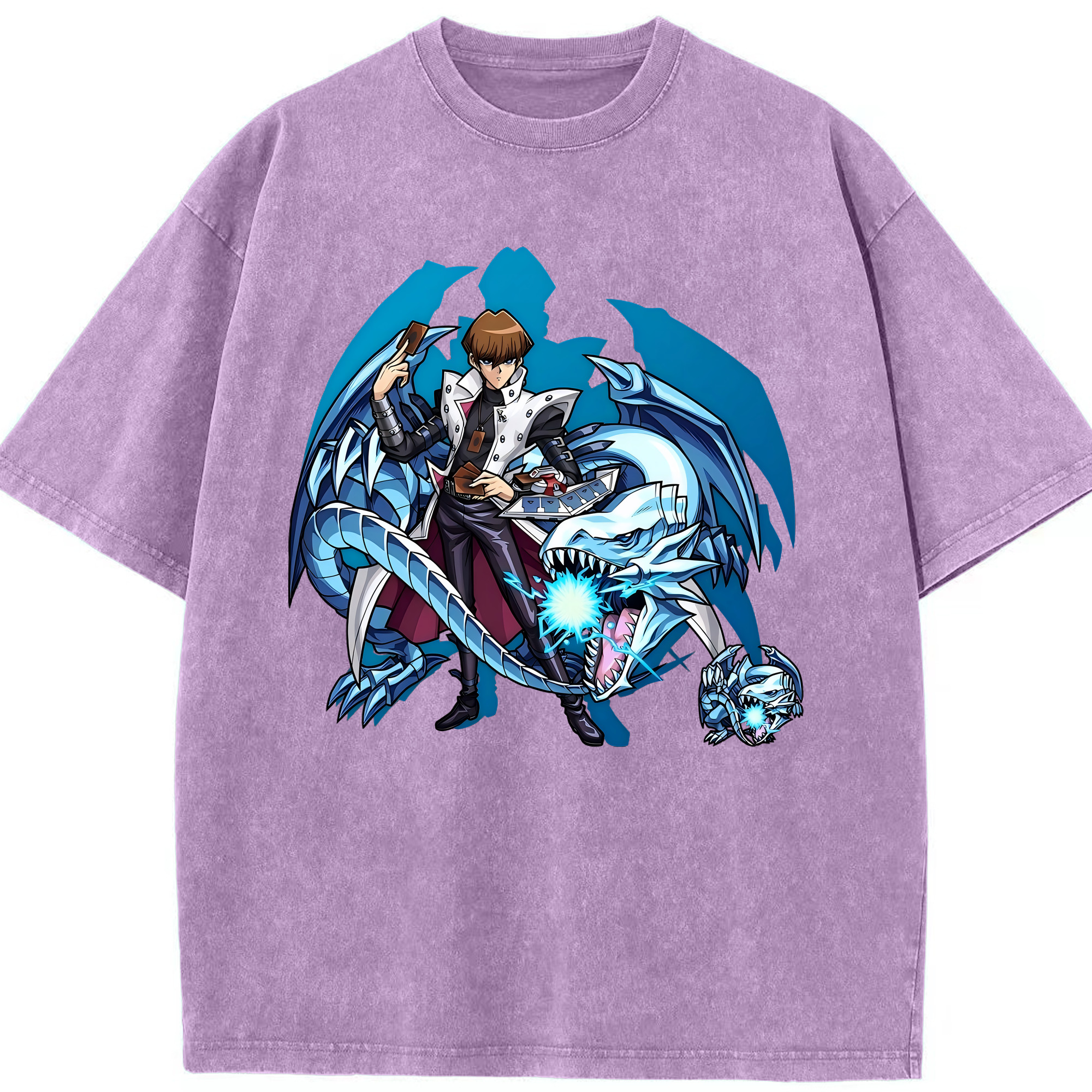 （画像用） 遊☆戯☆王 Yu-Gi-Oh! 綿100% ヴィンテージ風 半袖Tシャツ（フロントプリント）