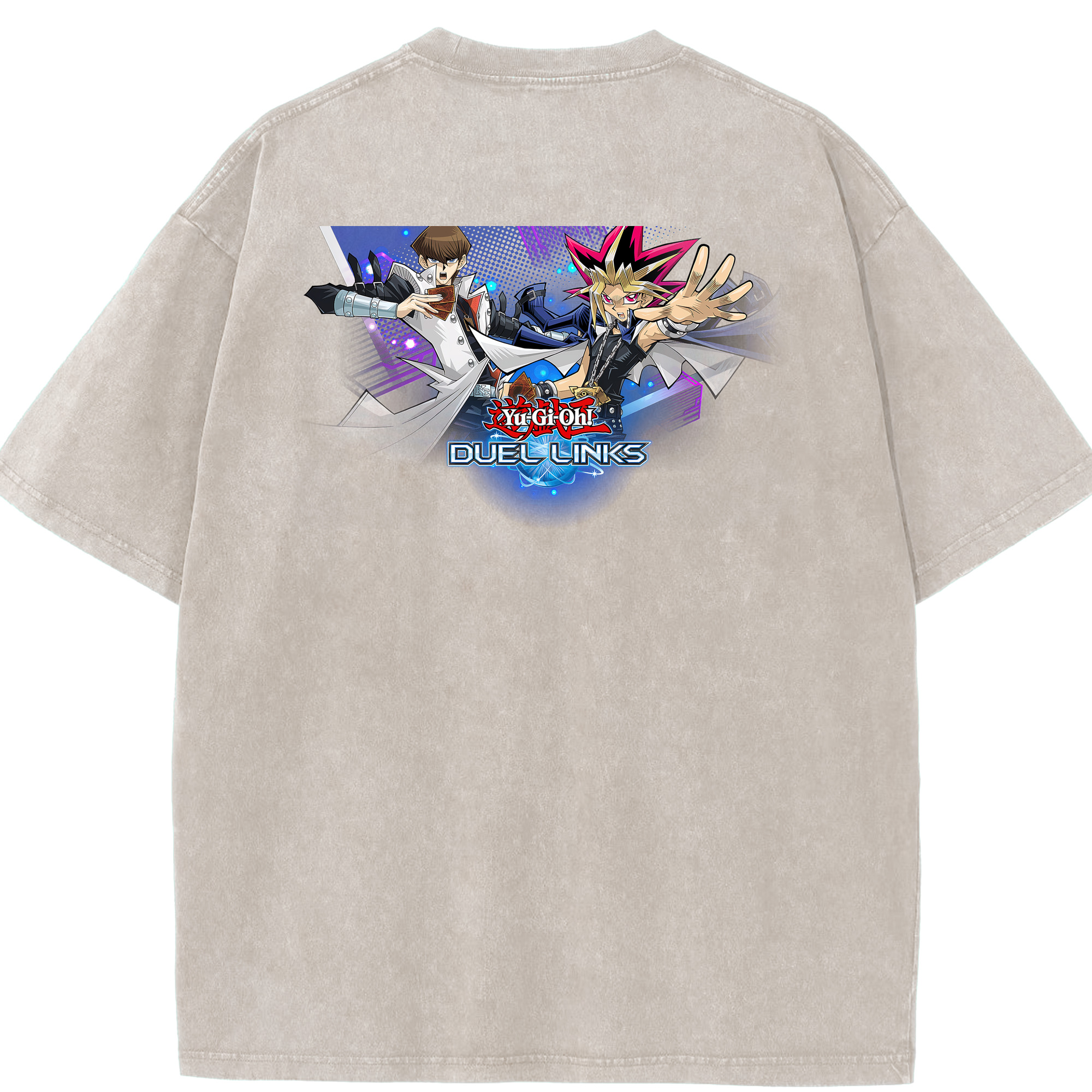 （画像用） 遊☆戯☆王 Yu-Gi-Oh! 綿100% ヴィンテージ風 半袖Tシャツ（背面プリント）