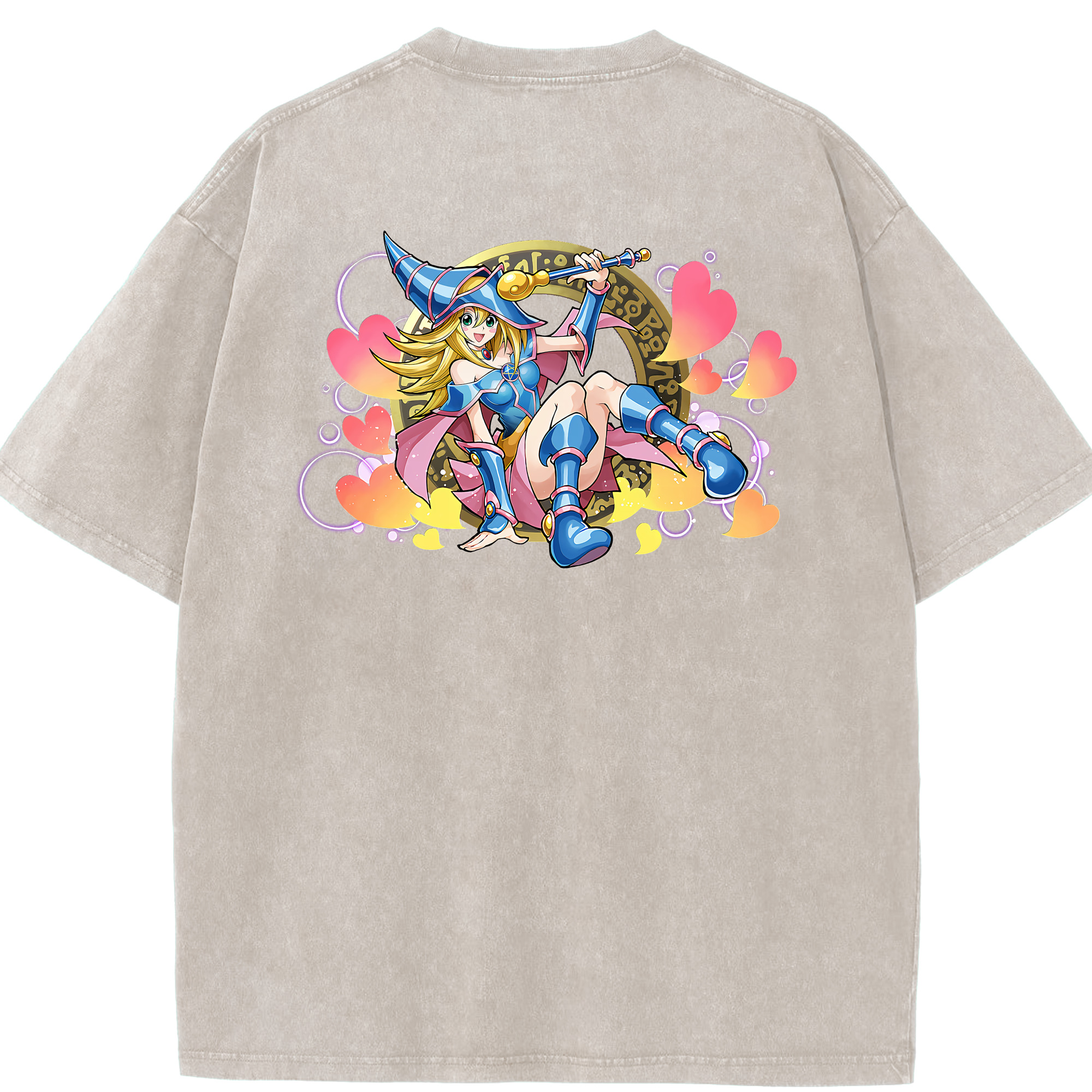 （画像用） 遊☆戯☆王 Yu-Gi-Oh! 綿100% ヴィンテージ風 半袖Tシャツ（背面プリント）