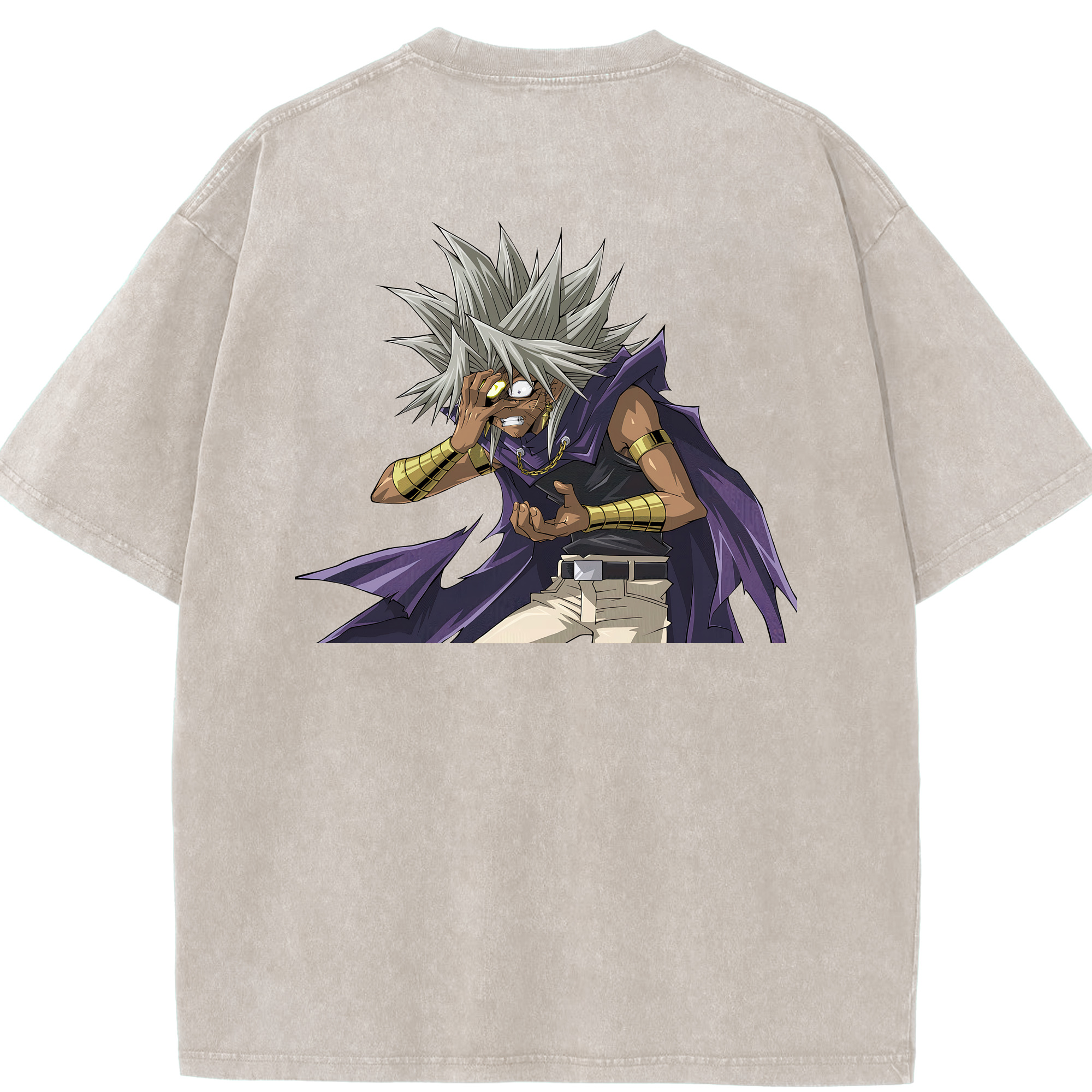 （画像用） 遊☆戯☆王 Yu-Gi-Oh! 綿100% ヴィンテージ風 半袖Tシャツ（背面プリント）
