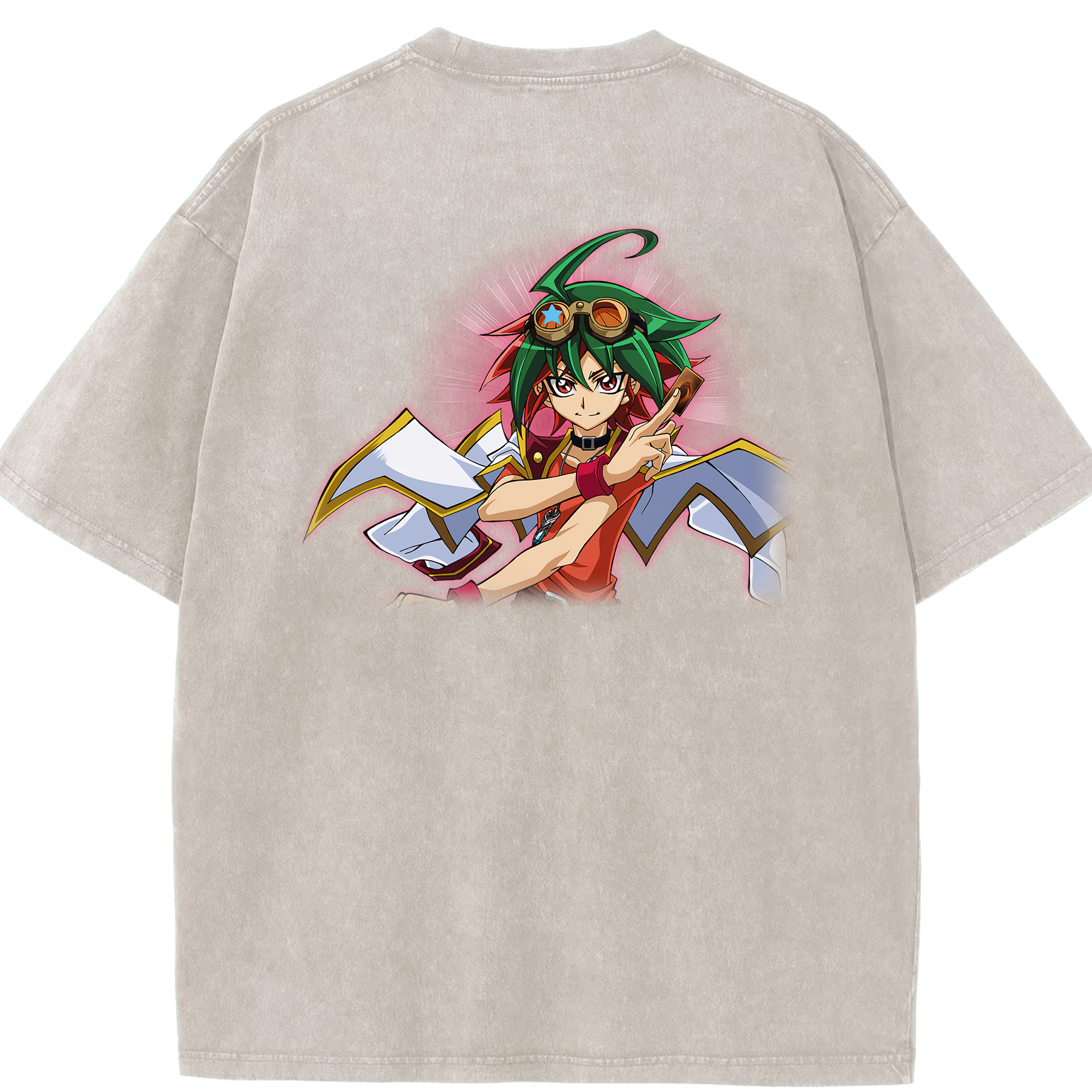 （画像用） 遊☆戯☆王 Yu-Gi-Oh! 綿100% ヴィンテージ風 半袖Tシャツ（背面プリント）