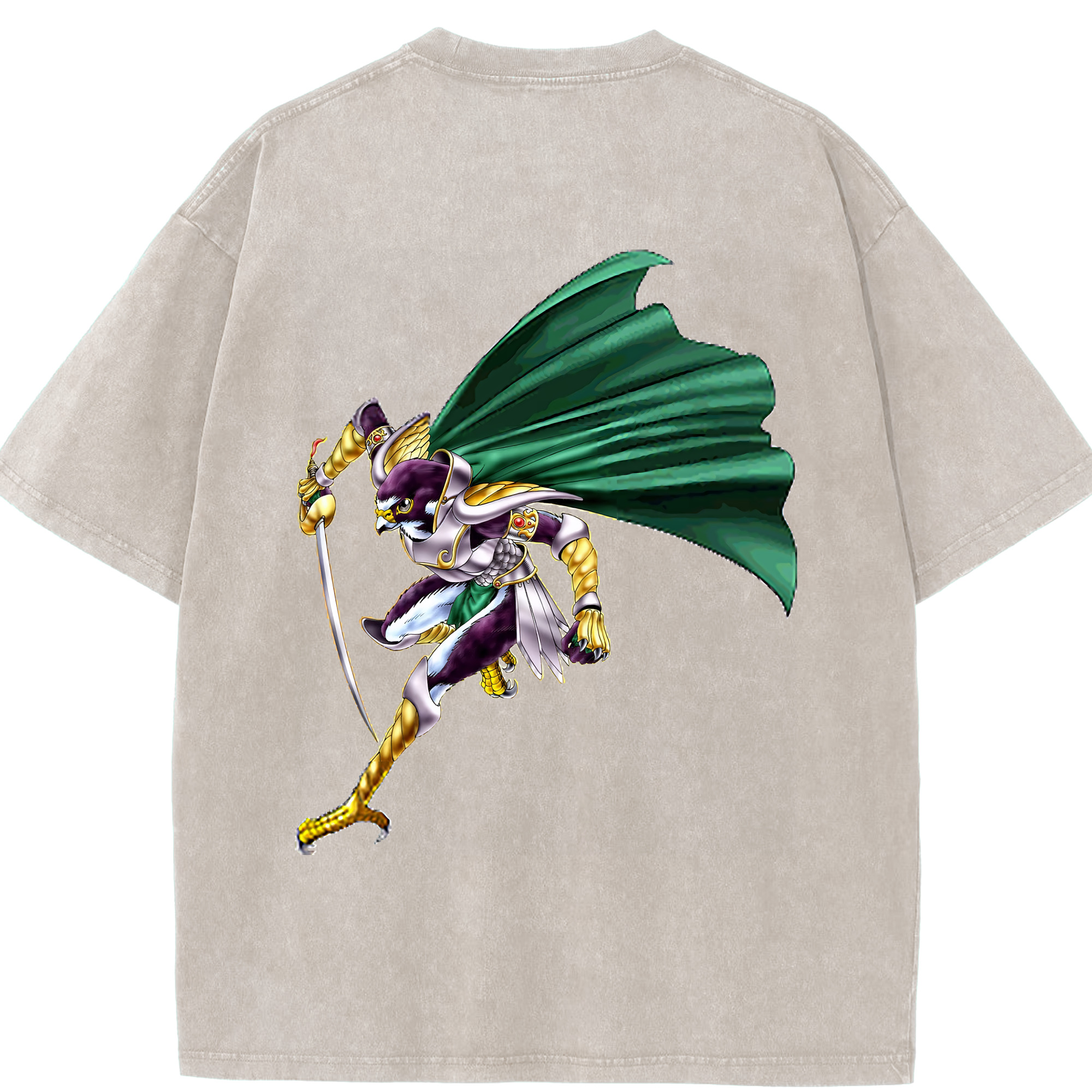 （画像用） 遊☆戯☆王 Yu-Gi-Oh! 綿100% ヴィンテージ風 半袖Tシャツ（背面プリント）