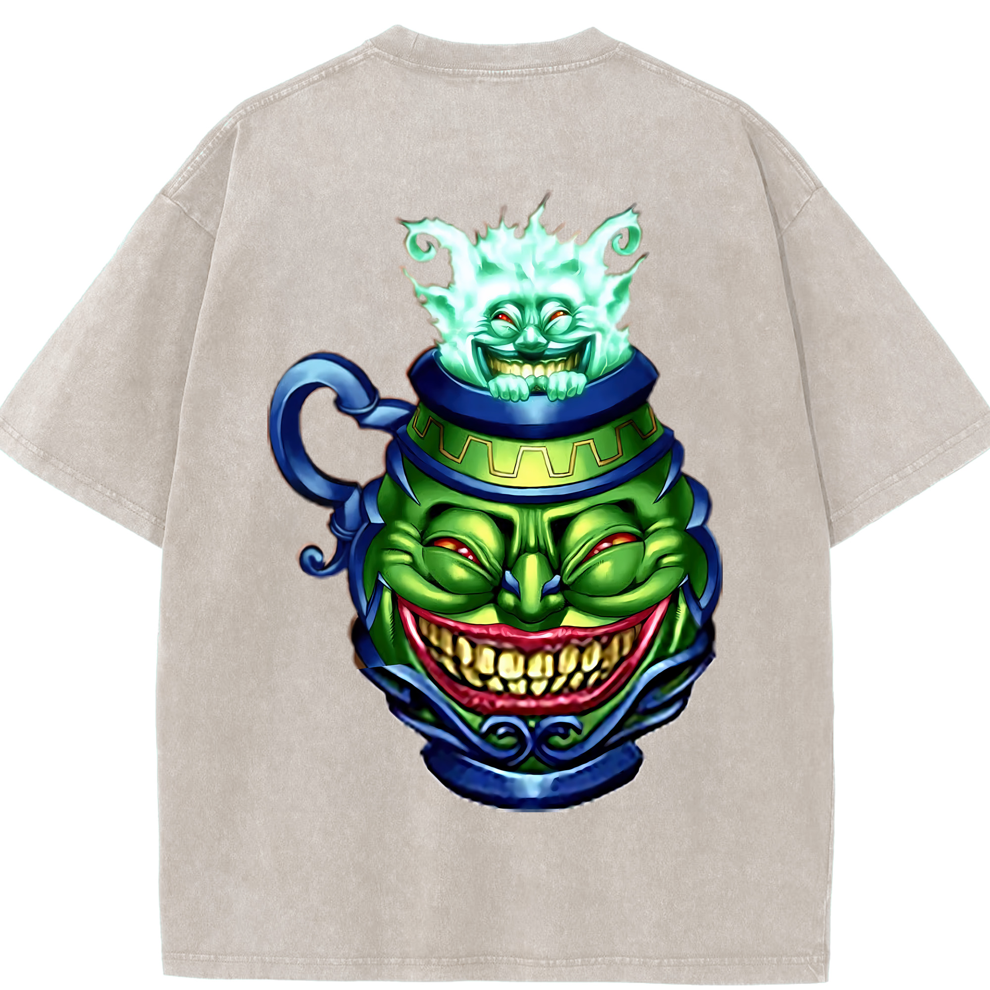 （画像用） 遊☆戯☆王 Yu-Gi-Oh! 綿100% ヴィンテージ風 半袖Tシャツ（背面プリント）