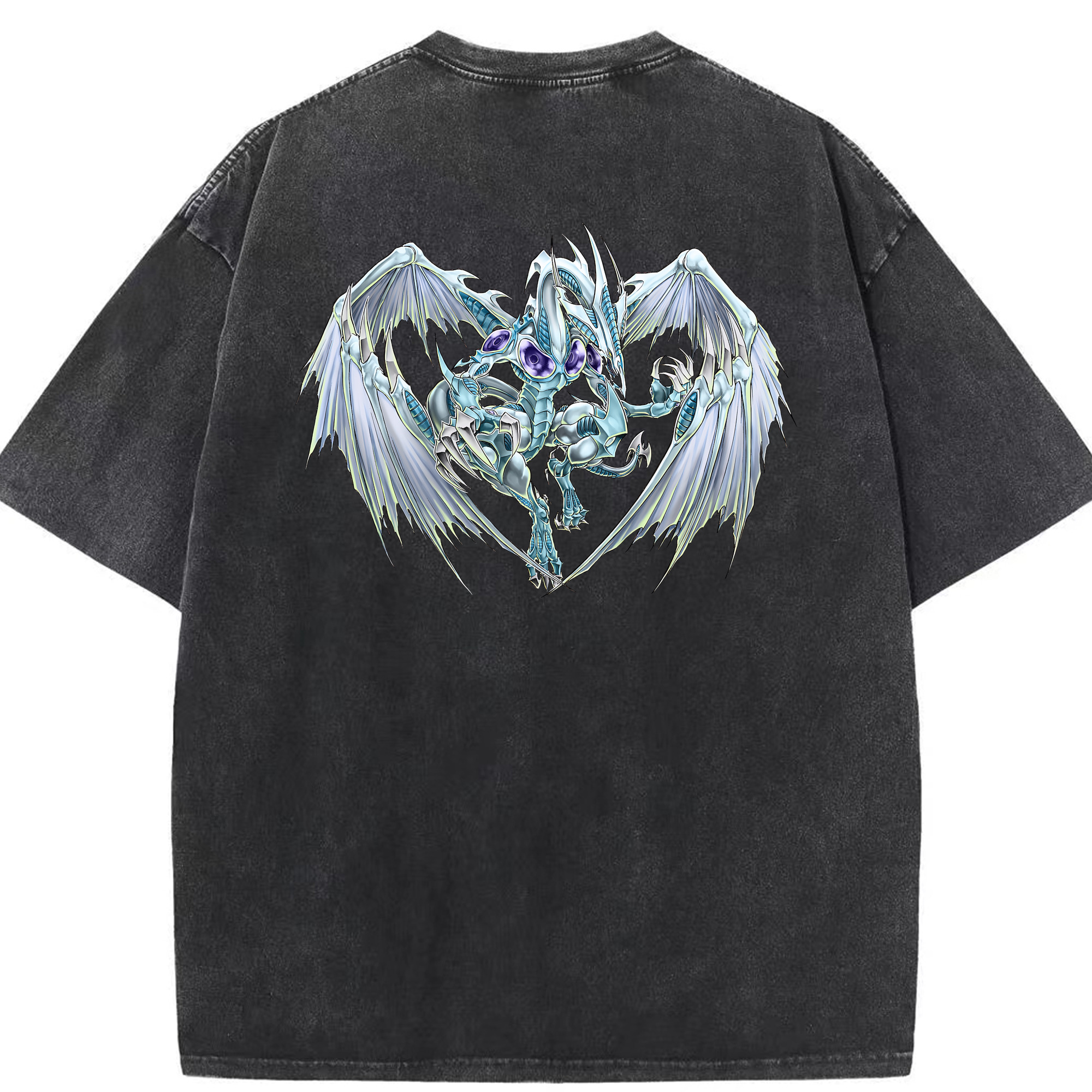 （画像用） 遊☆戯☆王 Yu-Gi-Oh! 綿100% ヴィンテージ風 半袖Tシャツ（背面プリント）
