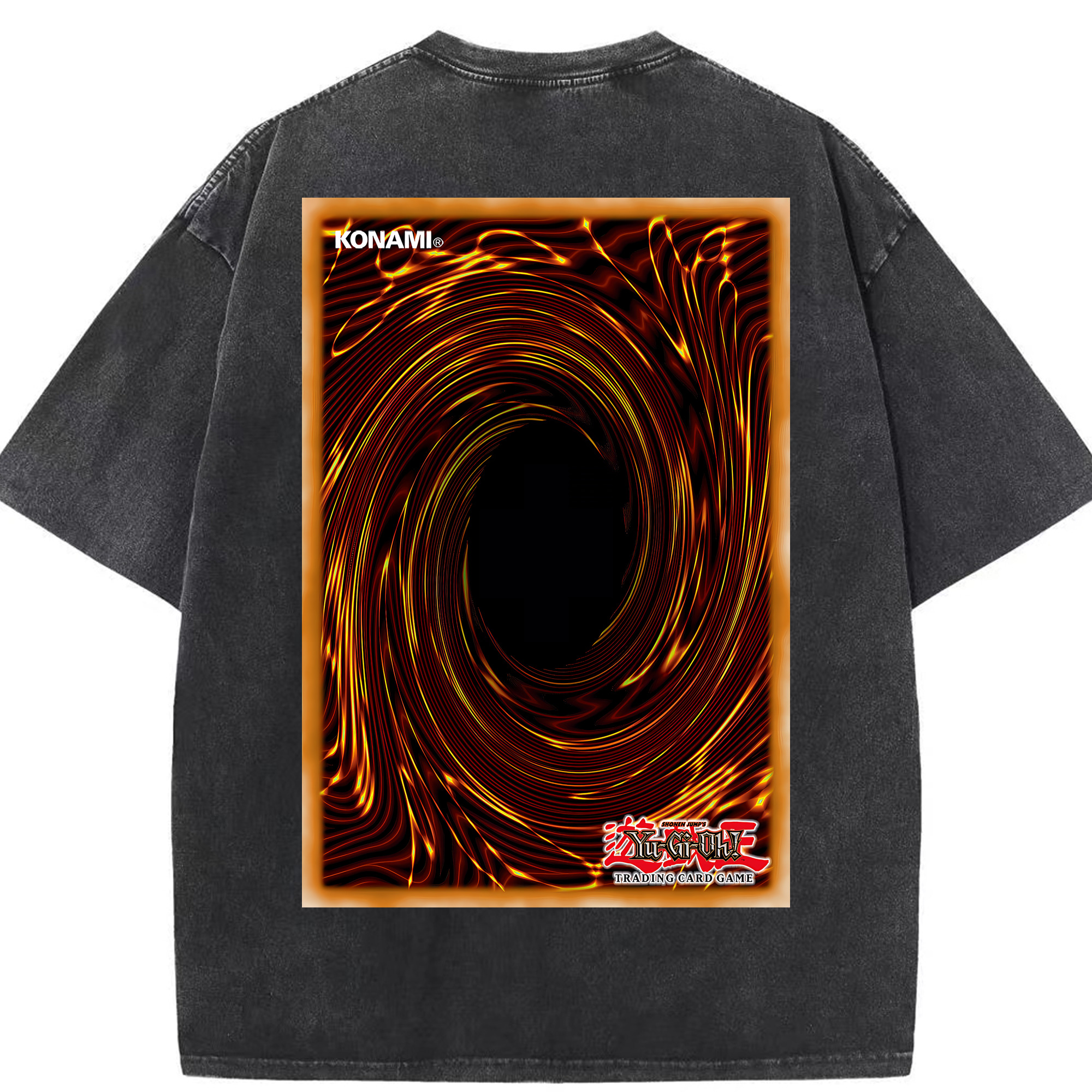 （画像用） 遊☆戯☆王 Yu-Gi-Oh! 綿100% ヴィンテージ風 半袖Tシャツ（背面プリント）