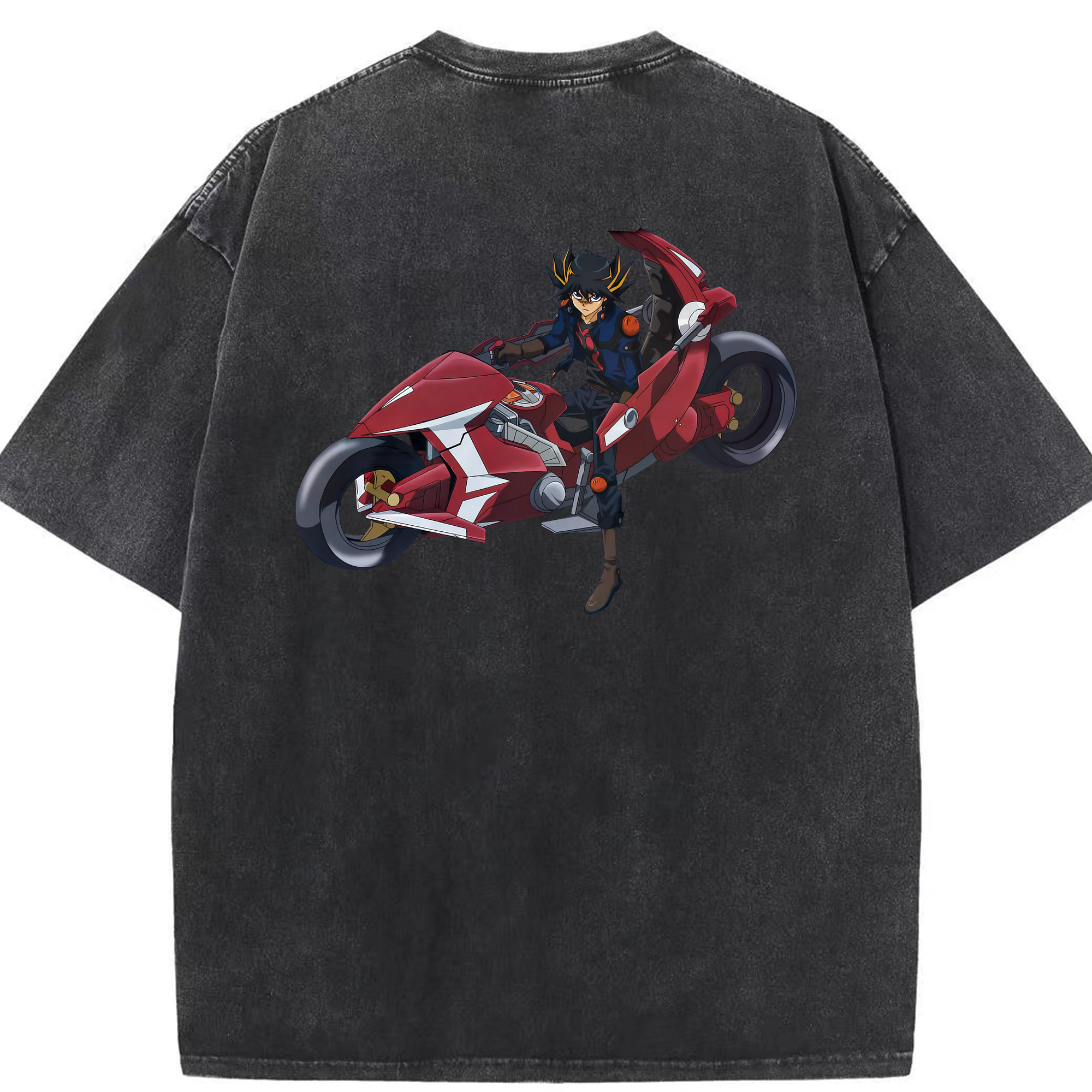 （画像用） 遊☆戯☆王 Yu-Gi-Oh! 綿100% ヴィンテージ風 半袖Tシャツ（背面プリント）