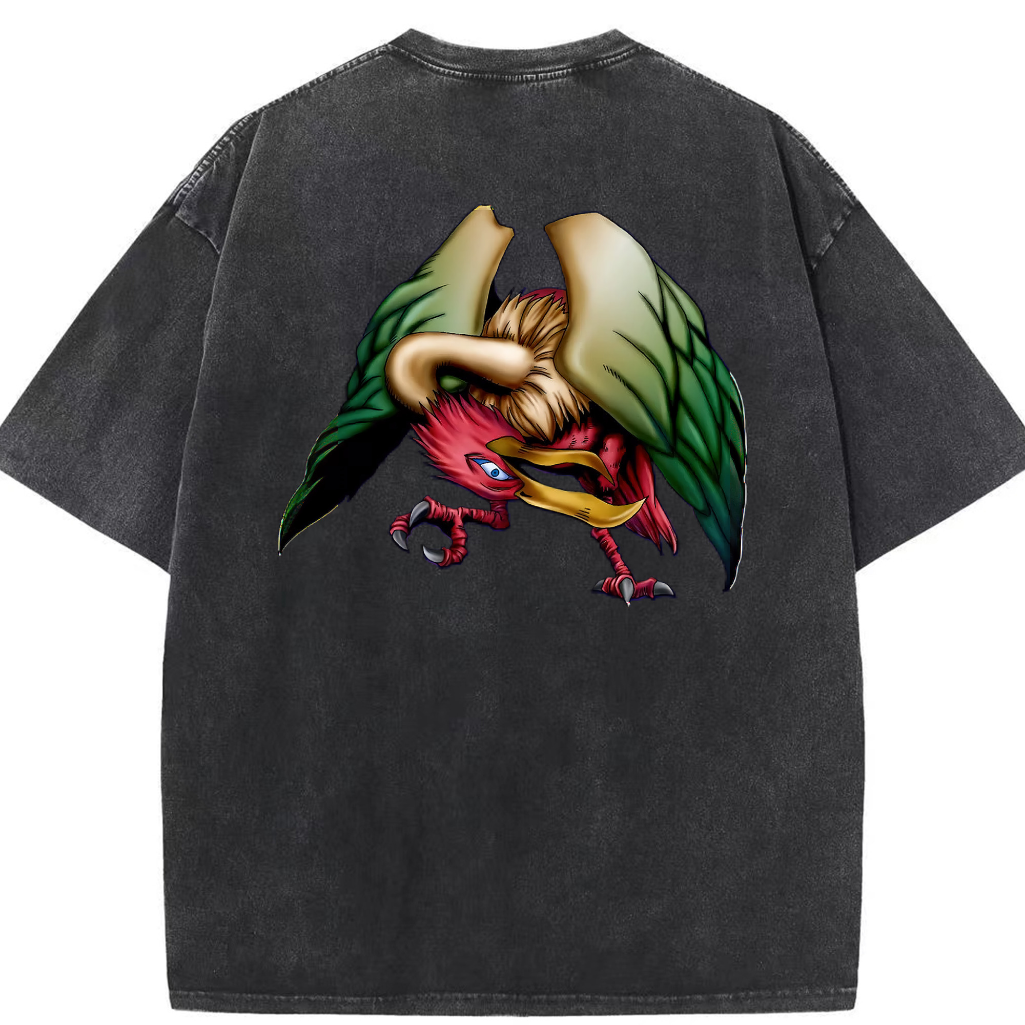 （画像用） 遊☆戯☆王 Yu-Gi-Oh! 綿100% ヴィンテージ風 半袖Tシャツ（背面プリント）