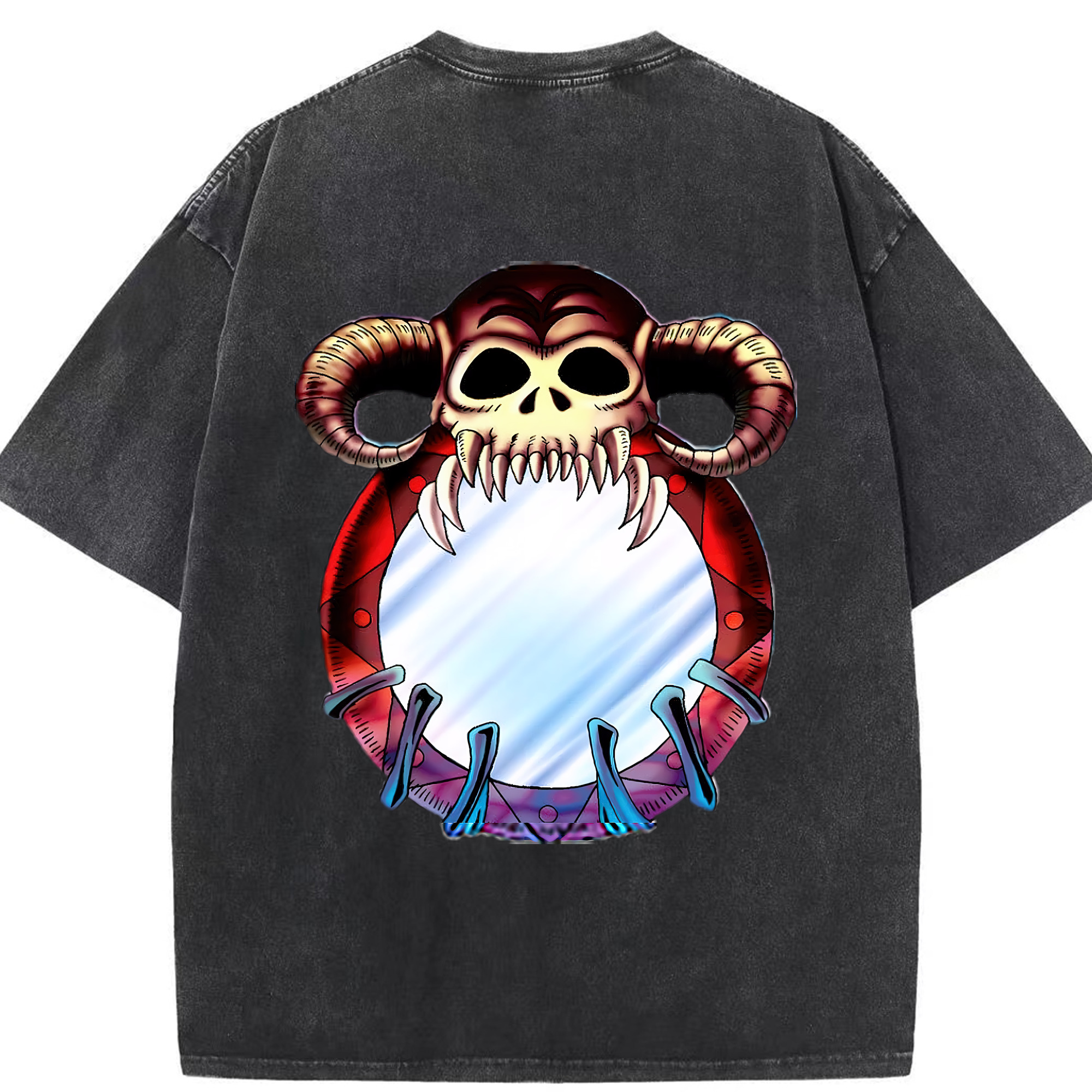 （画像用） 遊☆戯☆王 Yu-Gi-Oh! 綿100% ヴィンテージ風 半袖Tシャツ（背面プリント）