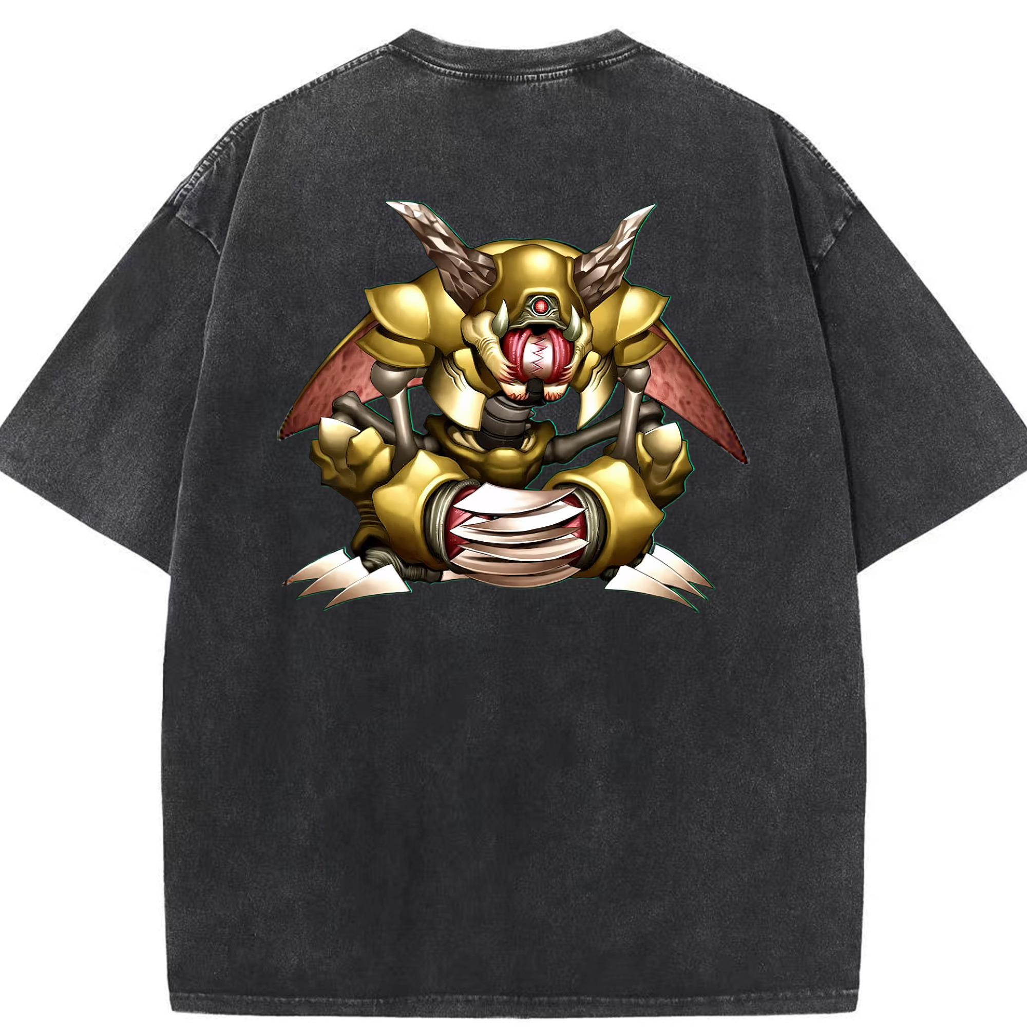 （画像用） 遊☆戯☆王 Yu-Gi-Oh! 綿100% ヴィンテージ風 半袖Tシャツ（背面プリント）