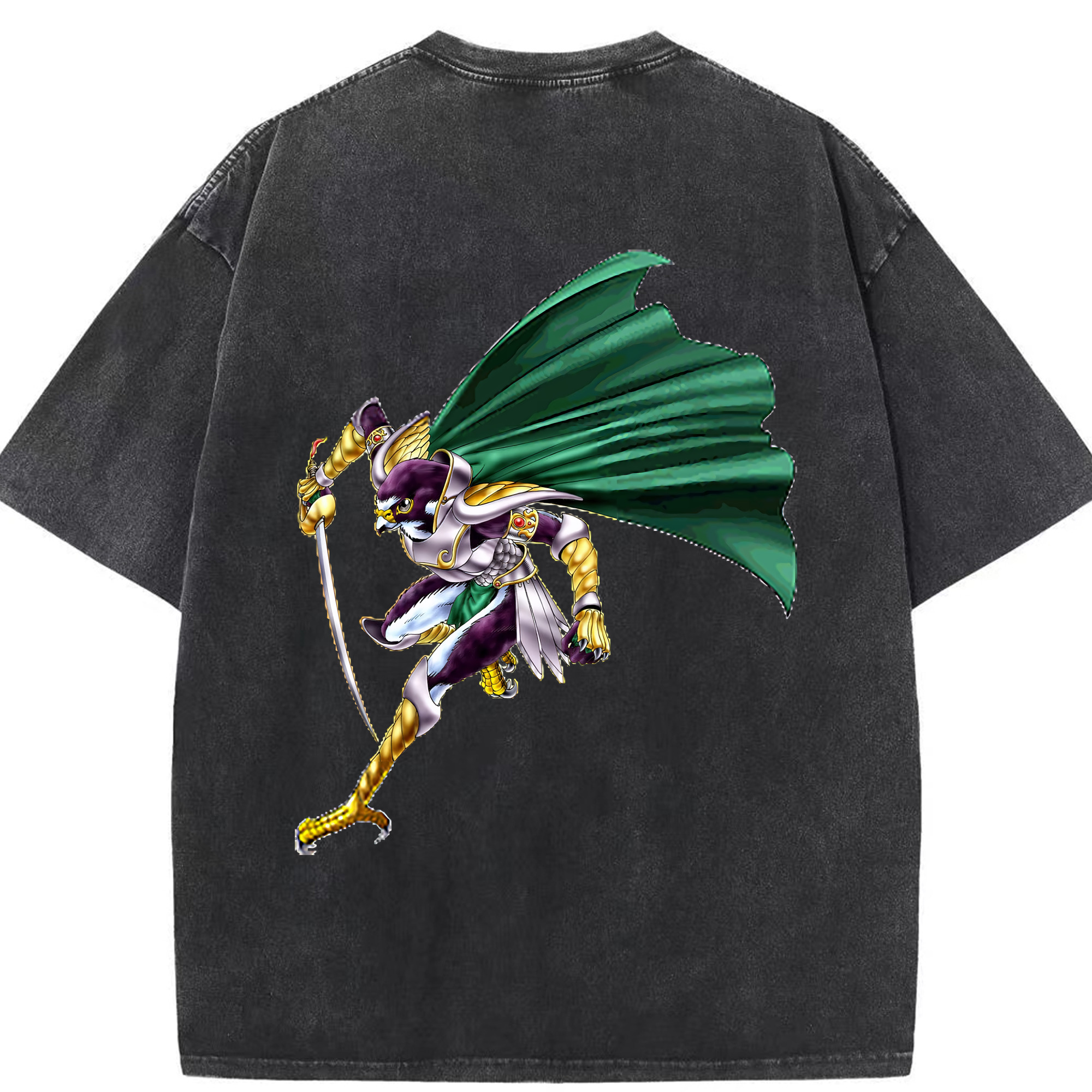 （画像用） 遊☆戯☆王 Yu-Gi-Oh! 綿100% ヴィンテージ風 半袖Tシャツ（背面プリント）