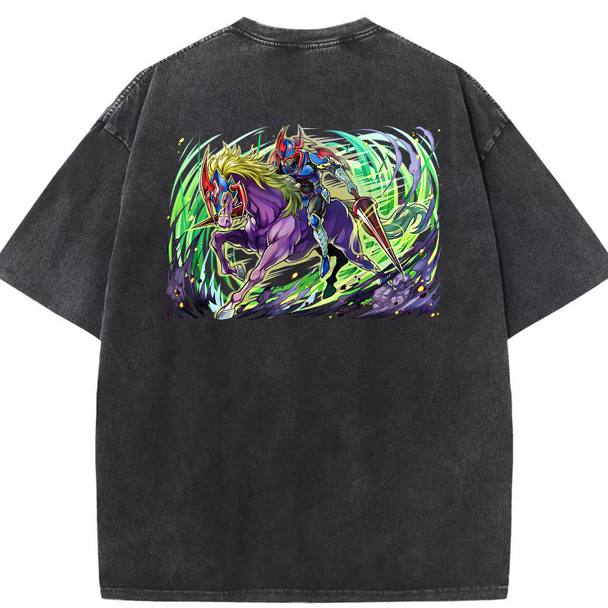 （画像用） 遊☆戯☆王 Yu-Gi-Oh! 綿100% ヴィンテージ風 半袖Tシャツ（背面プリント）