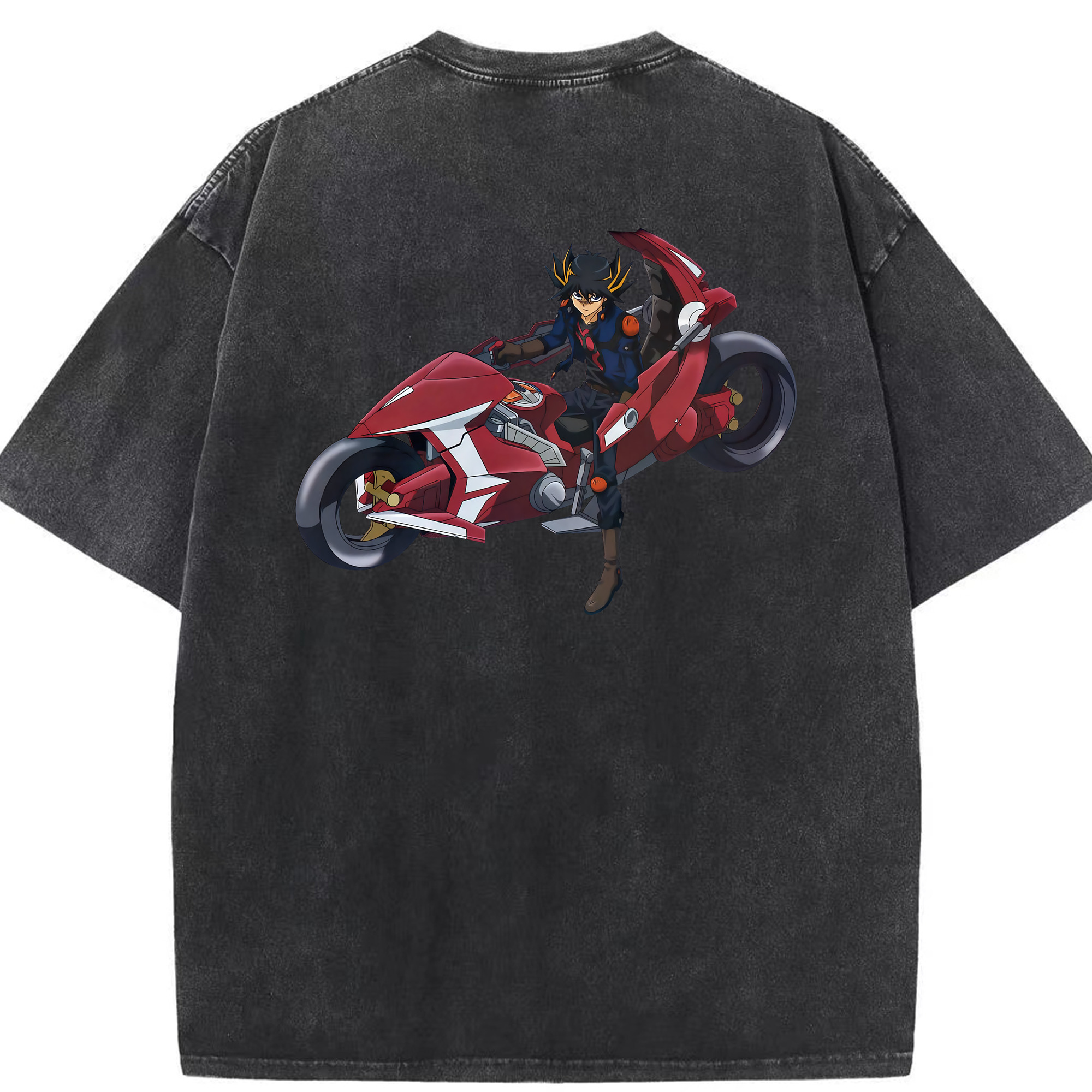 （画像用） 遊☆戯☆王 Yu-Gi-Oh! 綿100% ヴィンテージ風 半袖Tシャツ（背面プリント）