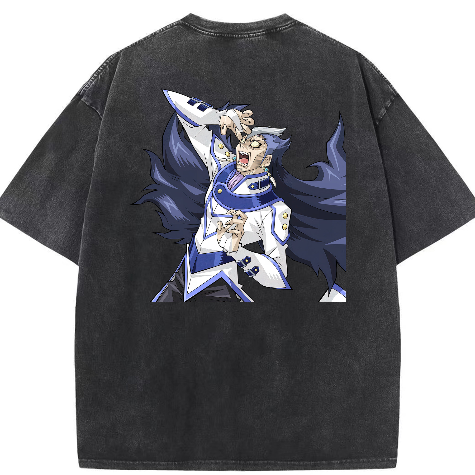 （画像用） 遊☆戯☆王 Yu-Gi-Oh! 綿100% ヴィンテージ風 半袖Tシャツ（背面プリント）