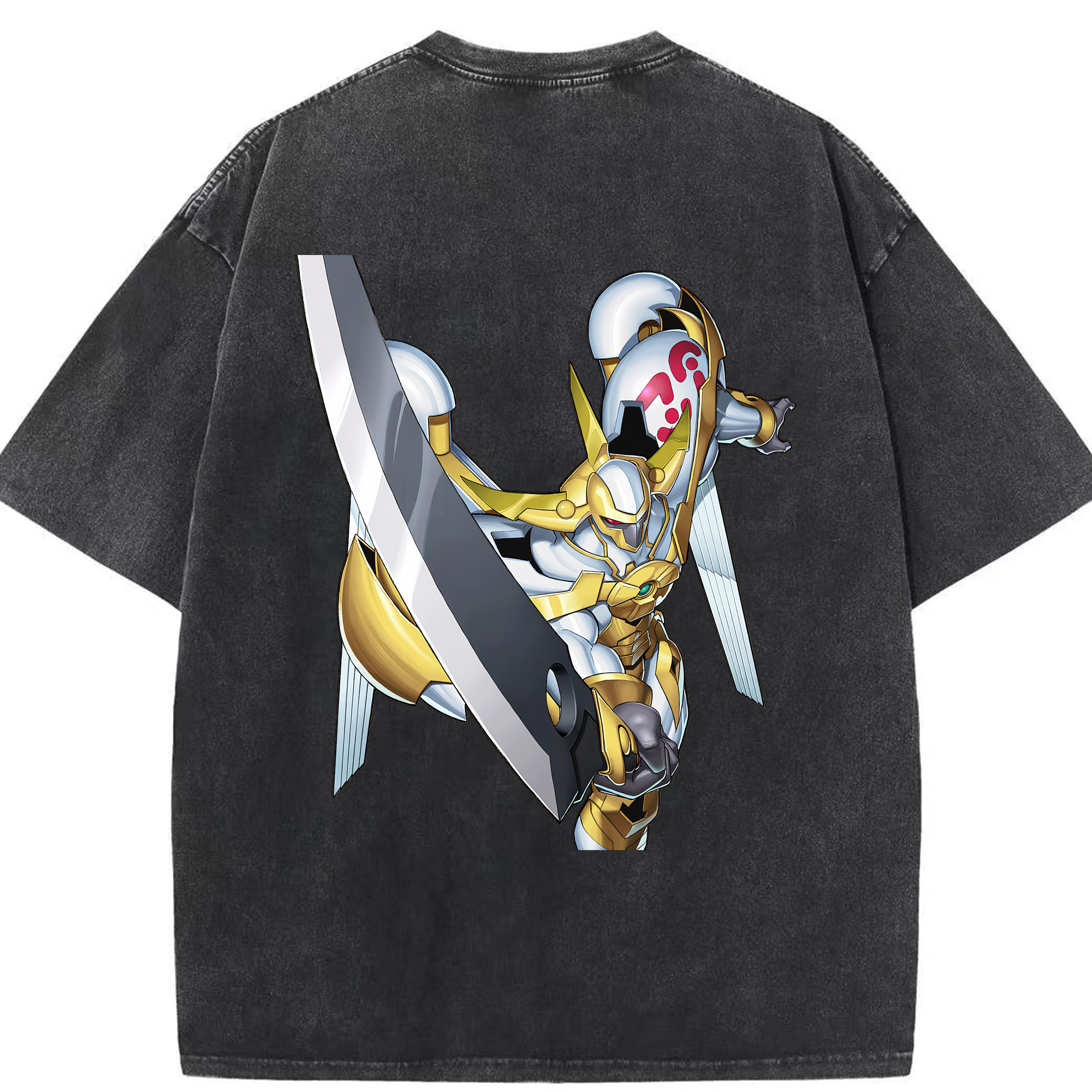 （画像用） 遊☆戯☆王 Yu-Gi-Oh! 綿100% ヴィンテージ風 半袖Tシャツ（背面プリント）