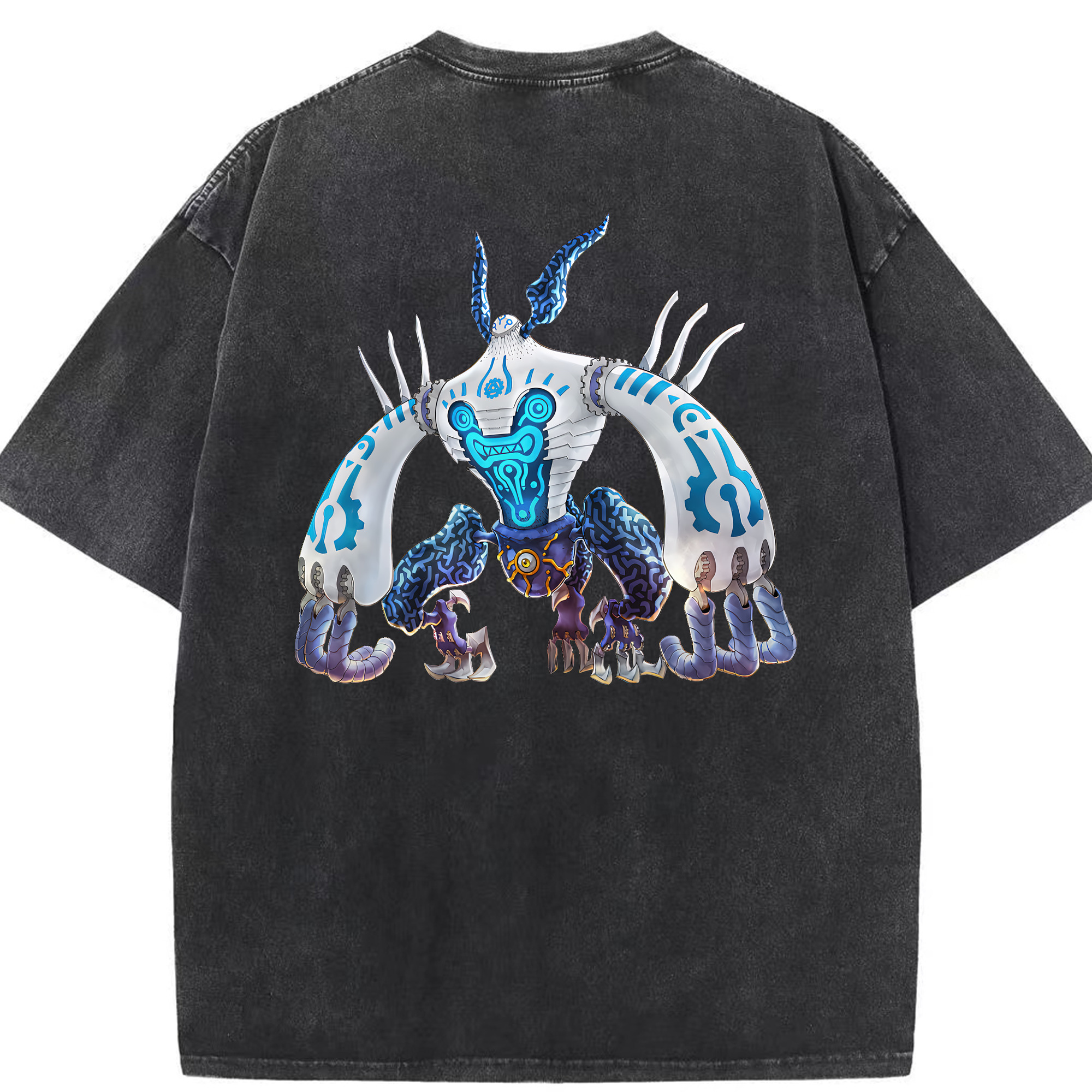 （画像用） 遊☆戯☆王 Yu-Gi-Oh! 綿100% ヴィンテージ風 半袖Tシャツ（背面プリント）