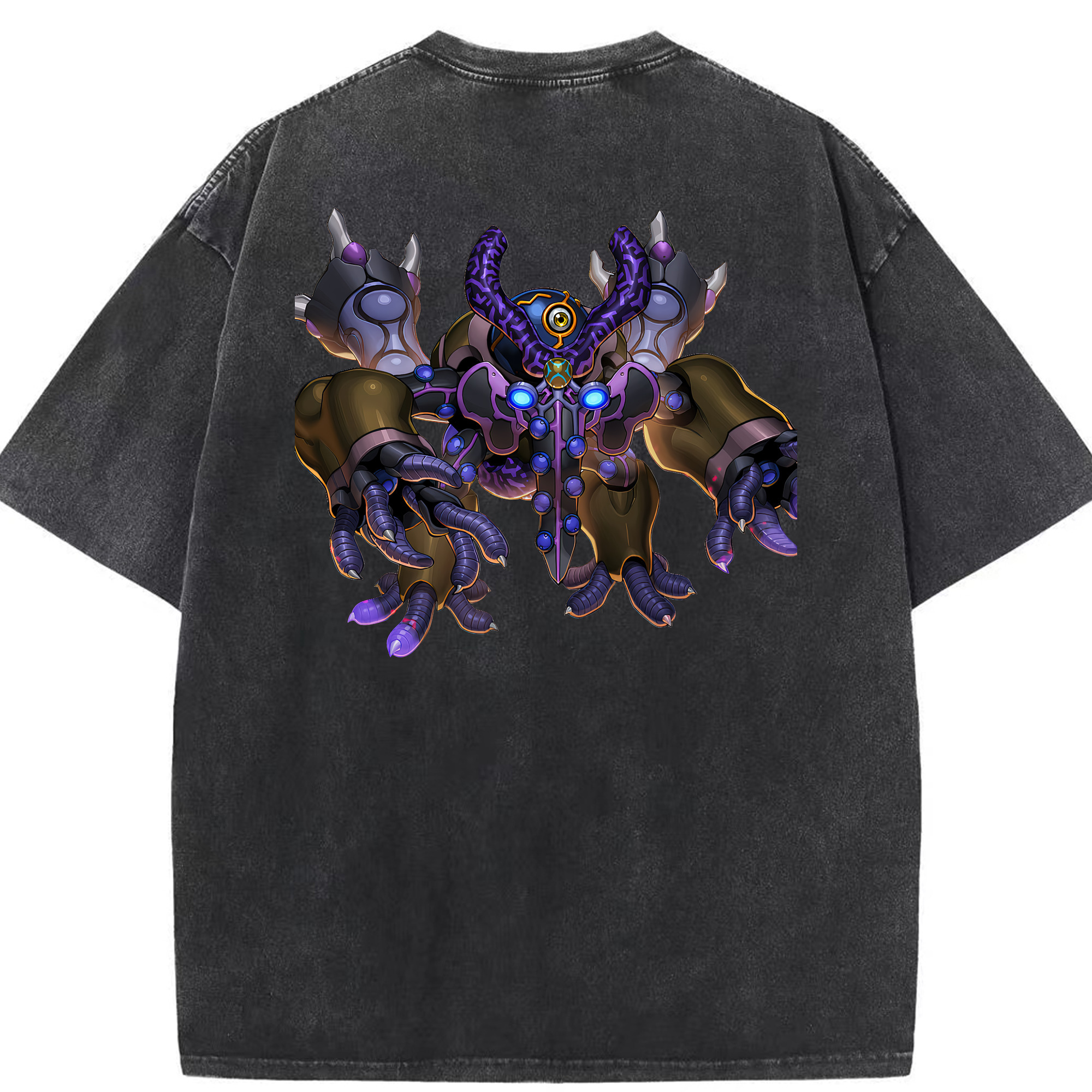 （画像用） 遊☆戯☆王 Yu-Gi-Oh! 綿100% ヴィンテージ風 半袖Tシャツ（背面プリント）