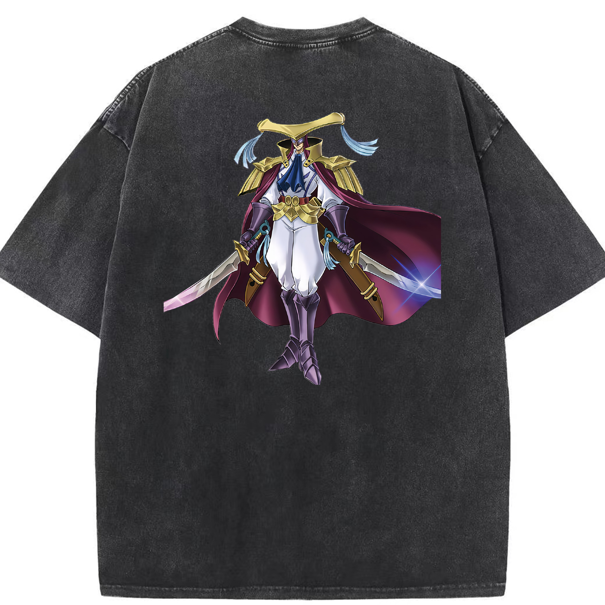 （画像用） 遊☆戯☆王 Yu-Gi-Oh! 綿100% ヴィンテージ風 半袖Tシャツ（背面プリント）