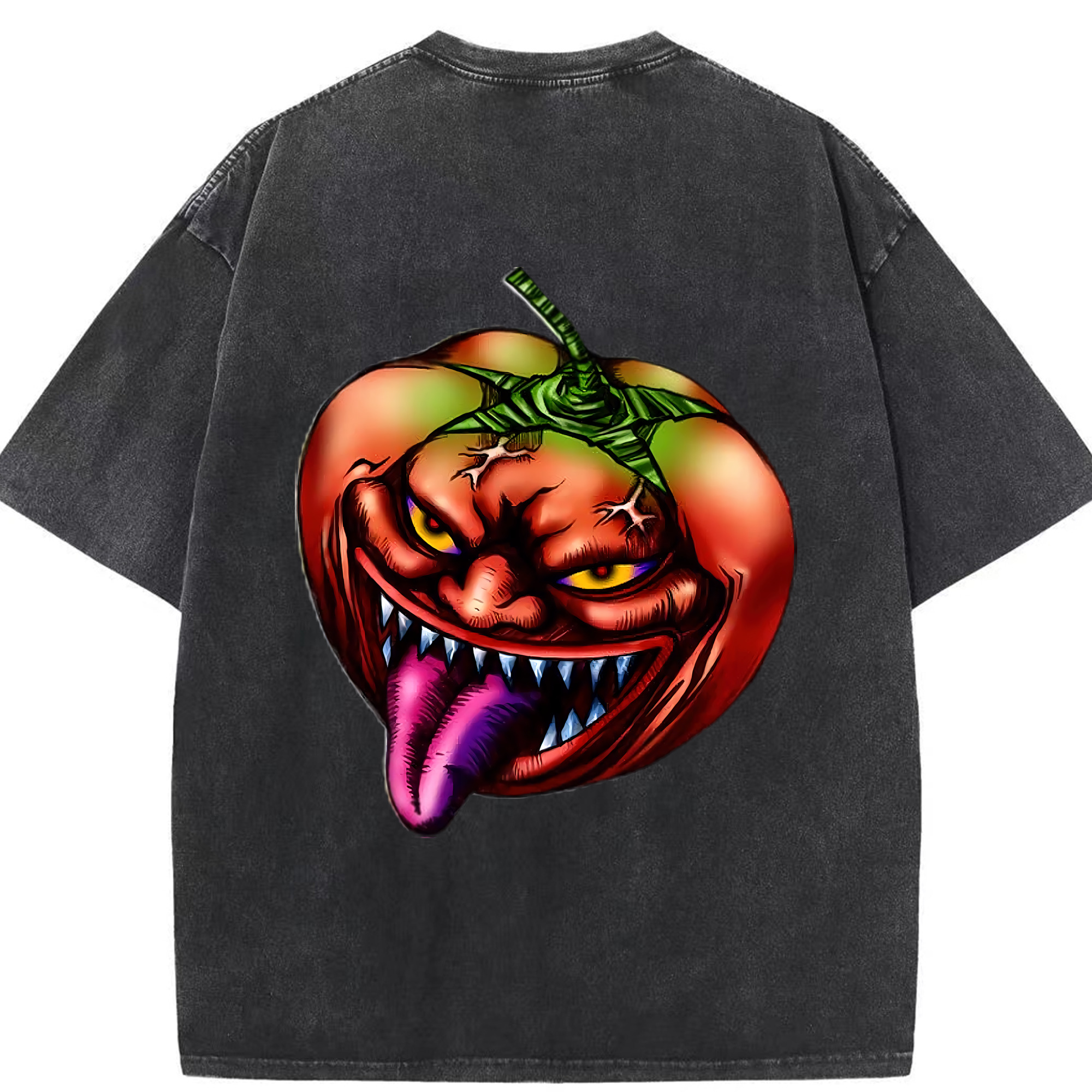 （画像用） 遊☆戯☆王 Yu-Gi-Oh! 綿100% ヴィンテージ風 半袖Tシャツ（背面プリント）