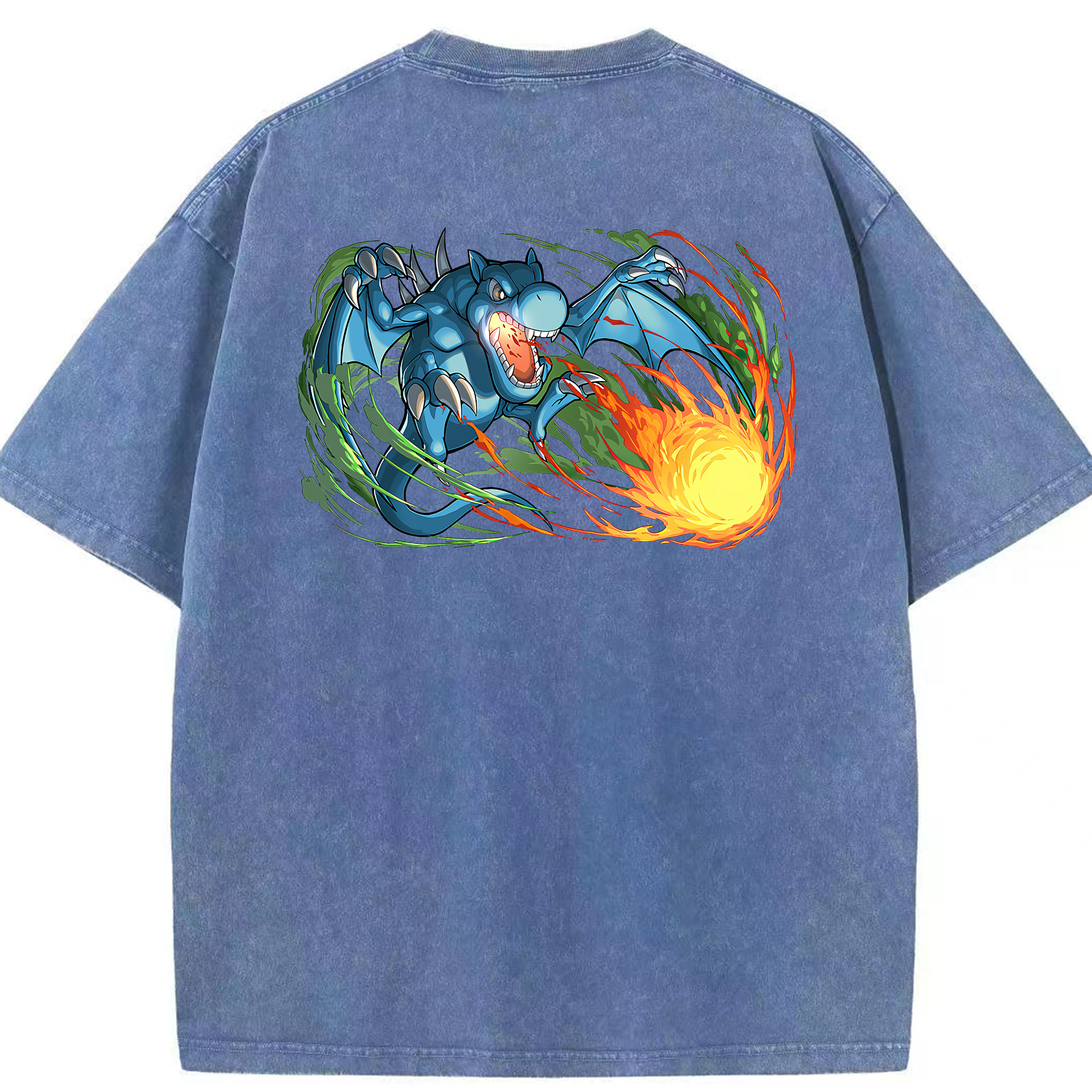（画像用） 遊☆戯☆王 Yu-Gi-Oh! 綿100% ヴィンテージ風 半袖Tシャツ（背面プリント）