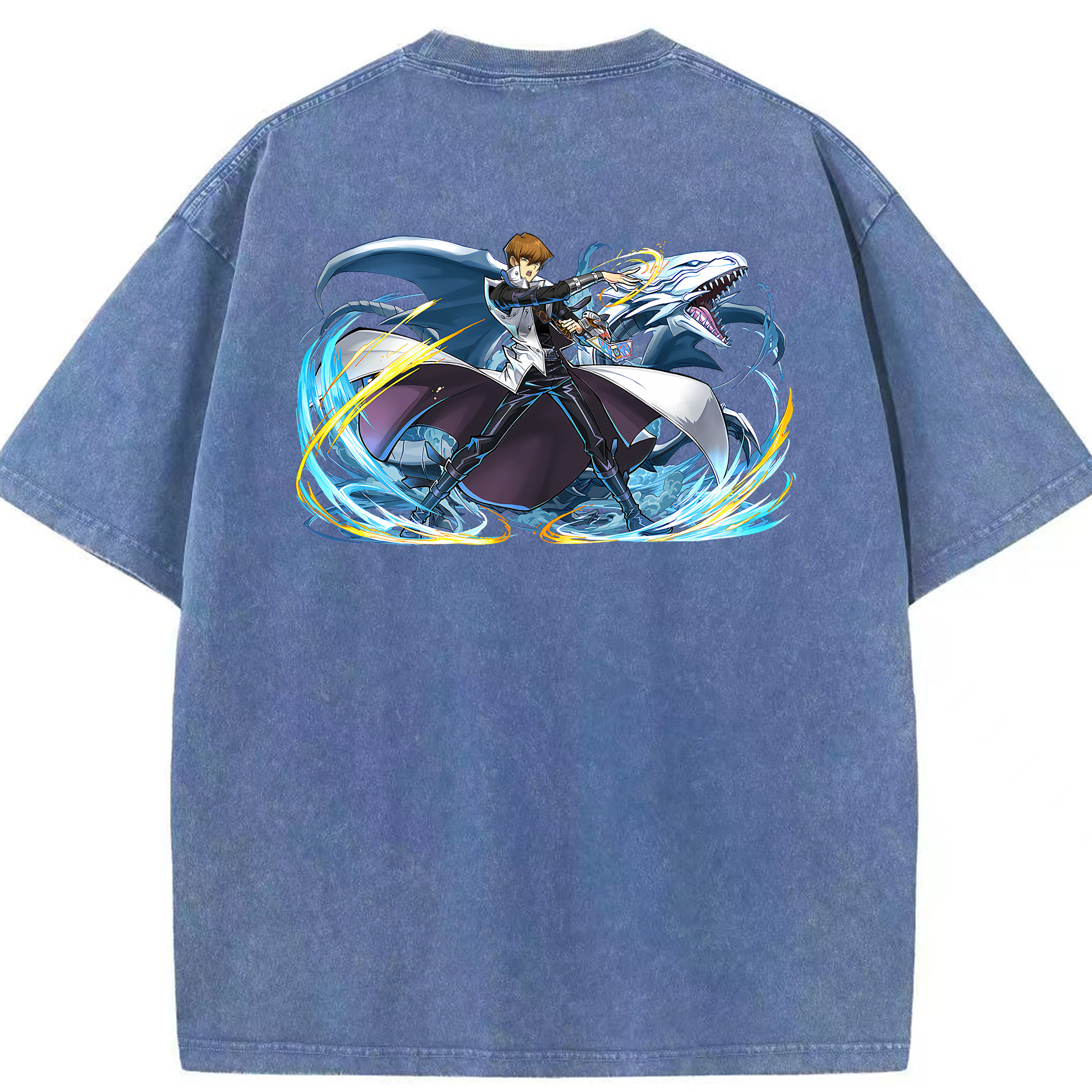 （画像用） 遊☆戯☆王 Yu-Gi-Oh! 綿100% ヴィンテージ風 半袖Tシャツ（背面プリント）