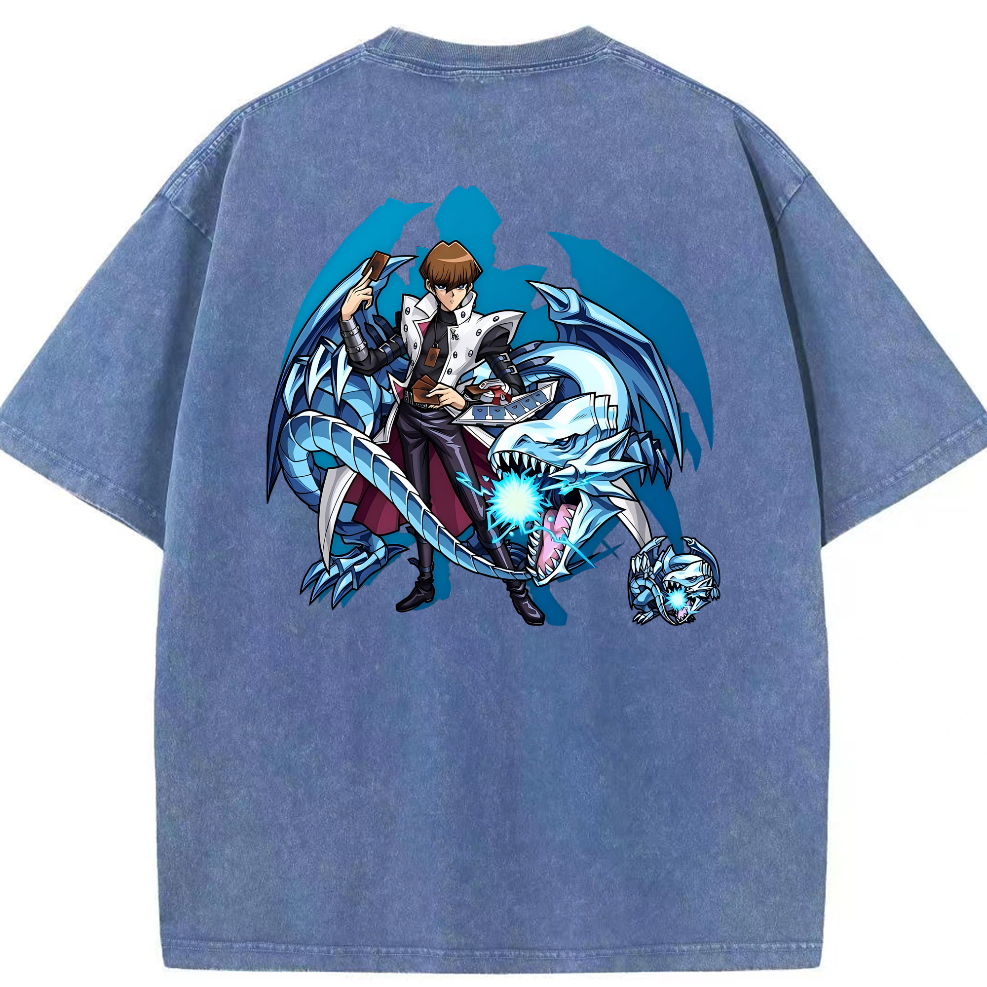 （画像用） 遊☆戯☆王 Yu-Gi-Oh! 綿100% ヴィンテージ風 半袖Tシャツ（背面プリント）