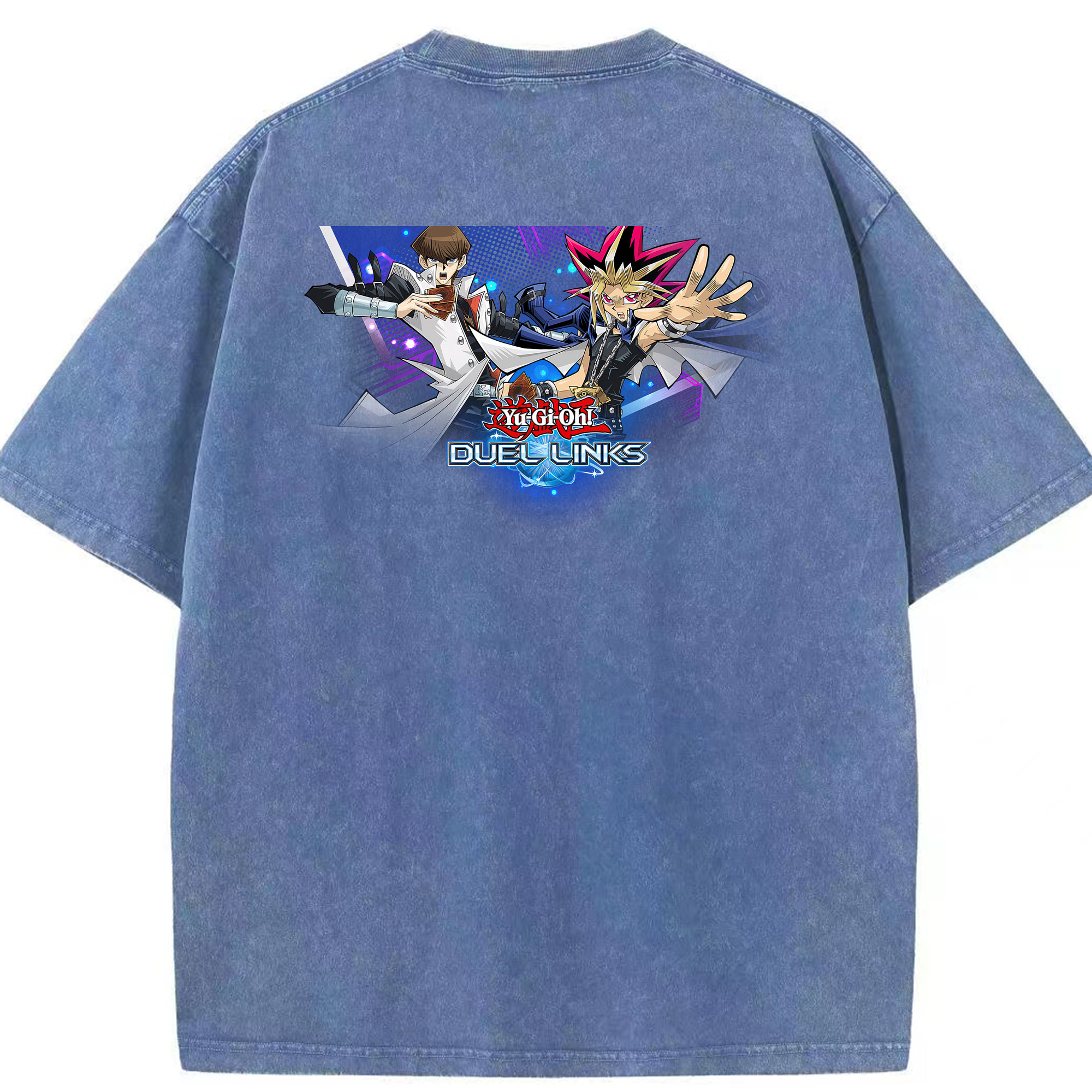 （画像用） 遊☆戯☆王 Yu-Gi-Oh! 綿100% ヴィンテージ風 半袖Tシャツ（背面プリント）