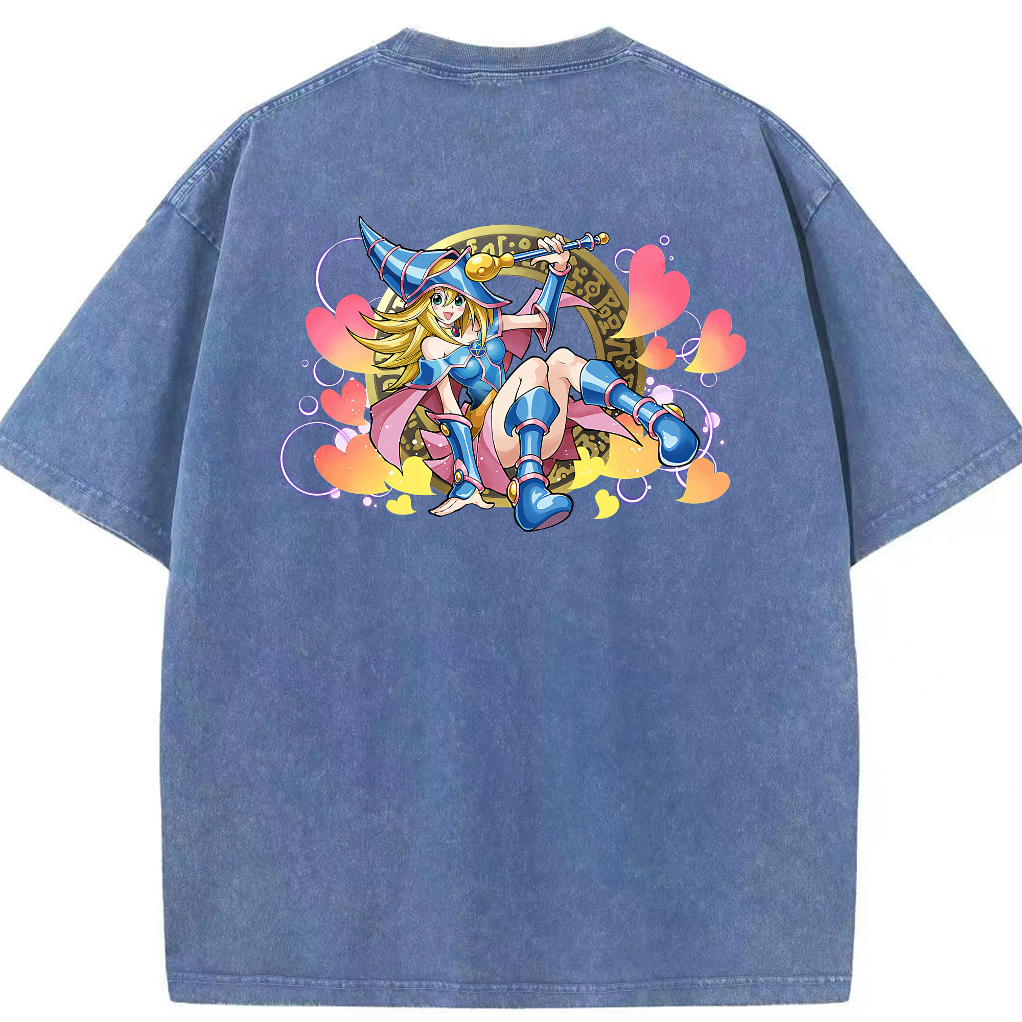（画像用） 遊☆戯☆王 Yu-Gi-Oh! 綿100% ヴィンテージ風 半袖Tシャツ（背面プリント）