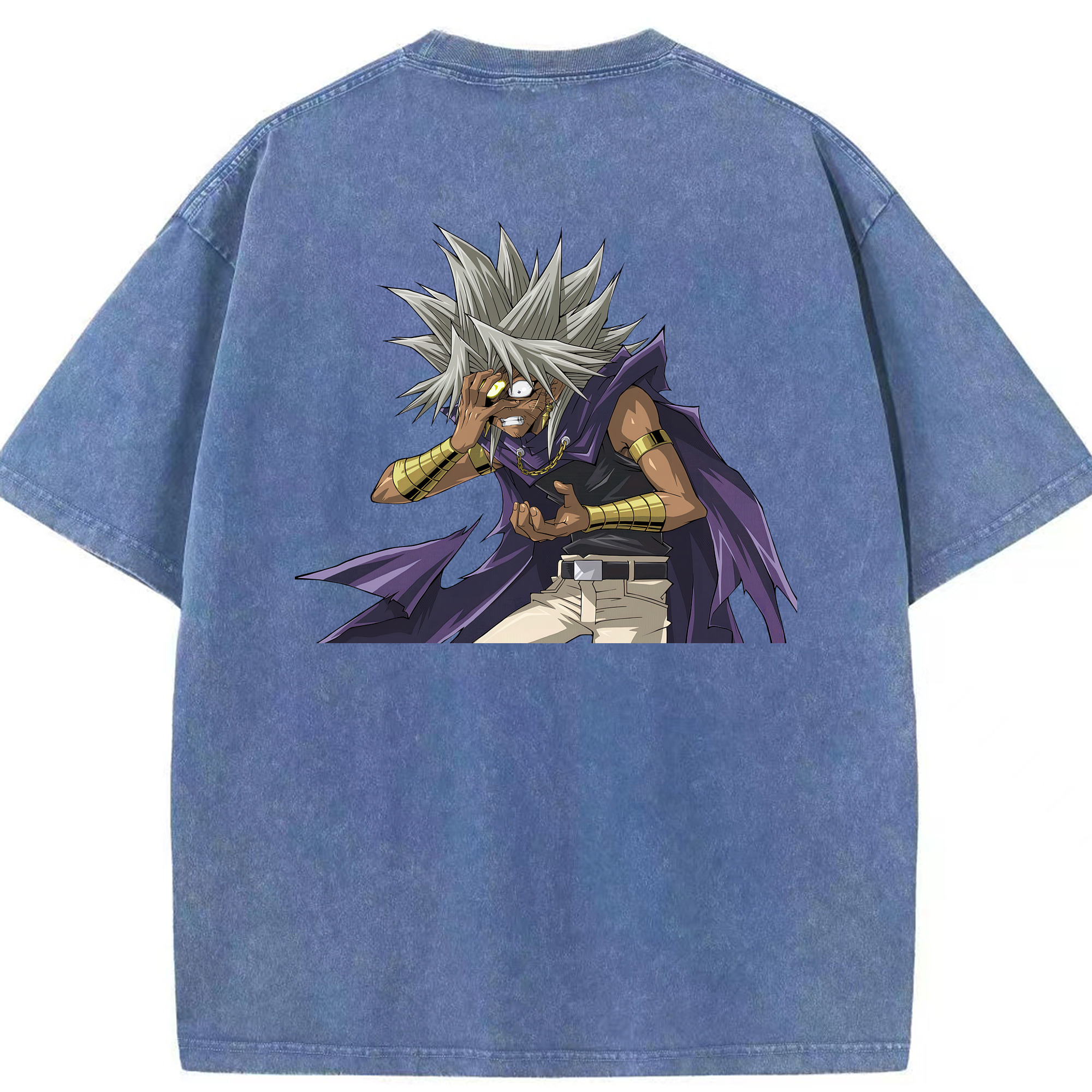（画像用） 遊☆戯☆王 Yu-Gi-Oh! 綿100% ヴィンテージ風 半袖Tシャツ（背面プリント）