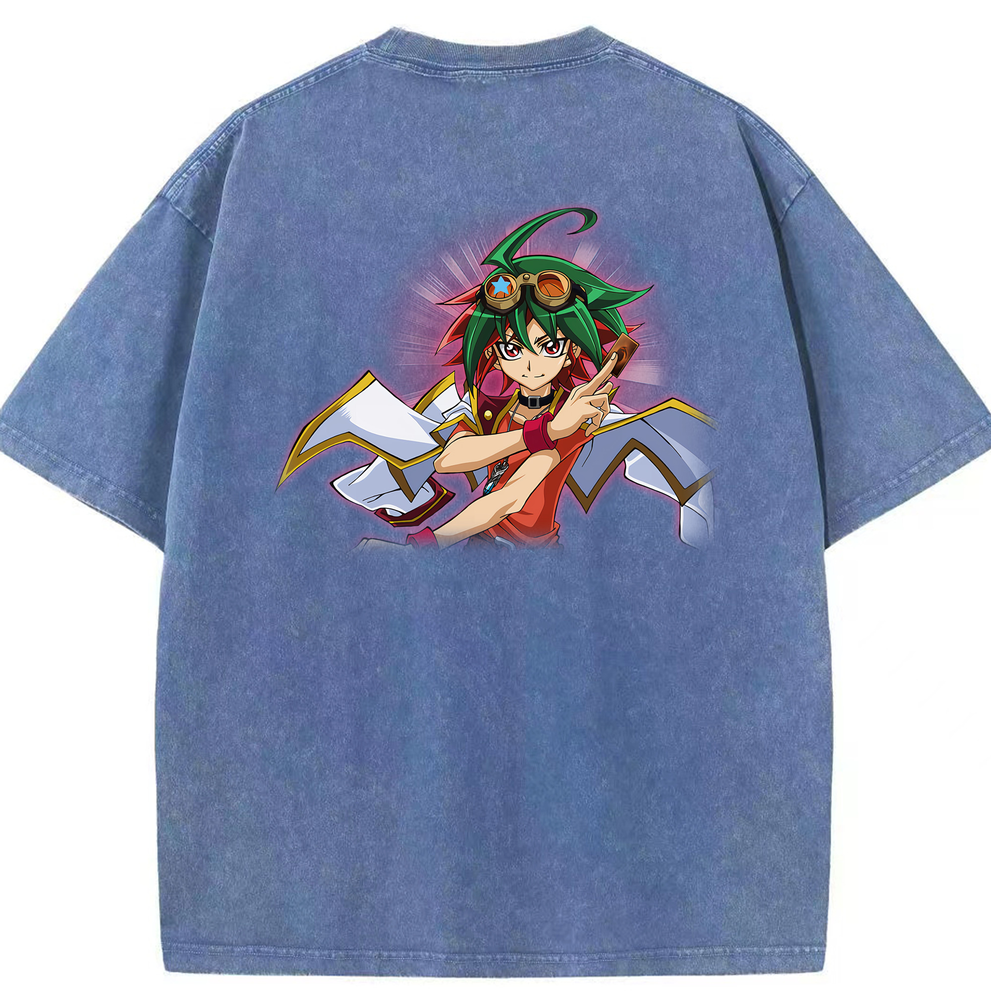 （画像用） 遊☆戯☆王 Yu-Gi-Oh! 綿100% ヴィンテージ風 半袖Tシャツ（背面プリント）