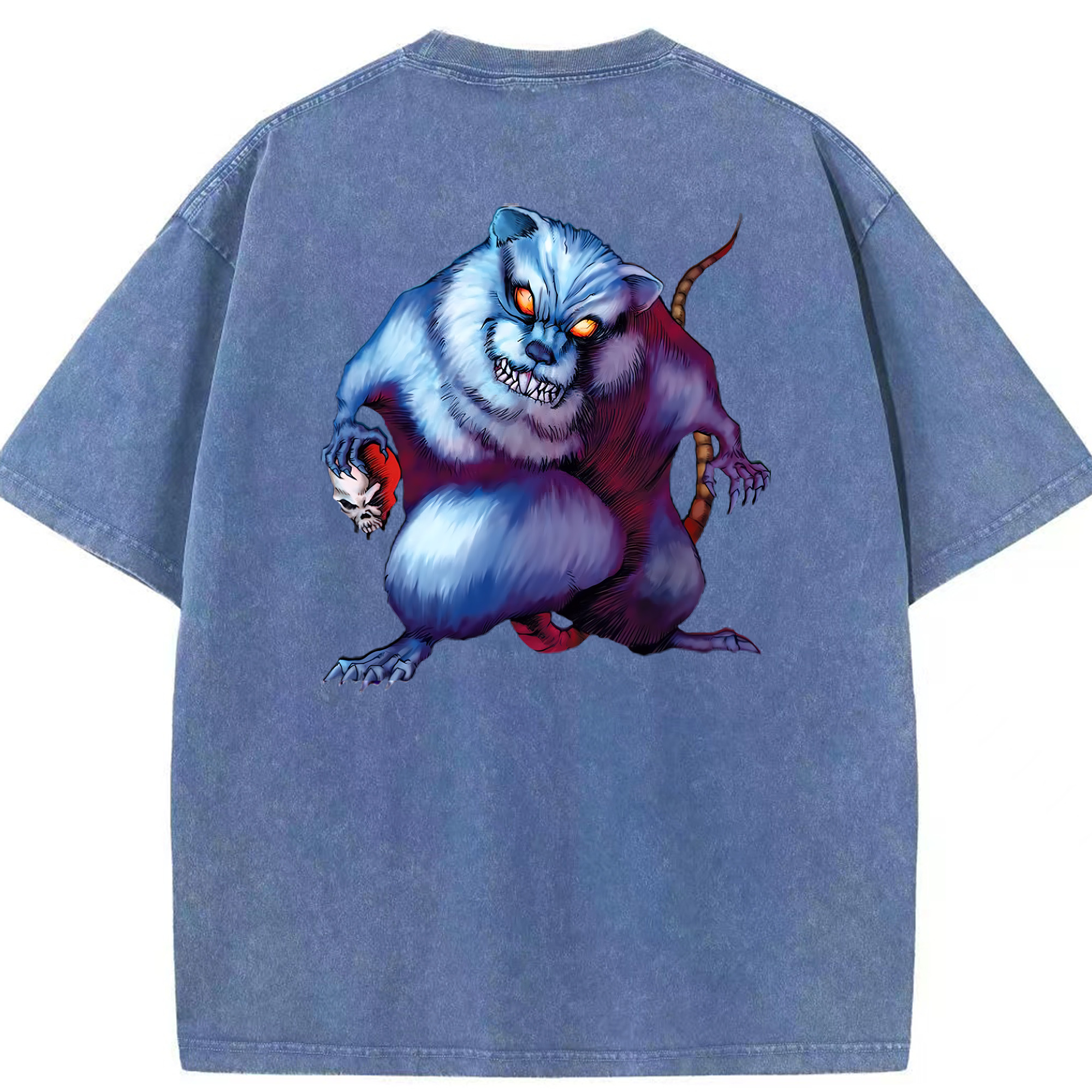 （画像用） 遊☆戯☆王 Yu-Gi-Oh! 綿100% ヴィンテージ風 半袖Tシャツ（背面プリント）