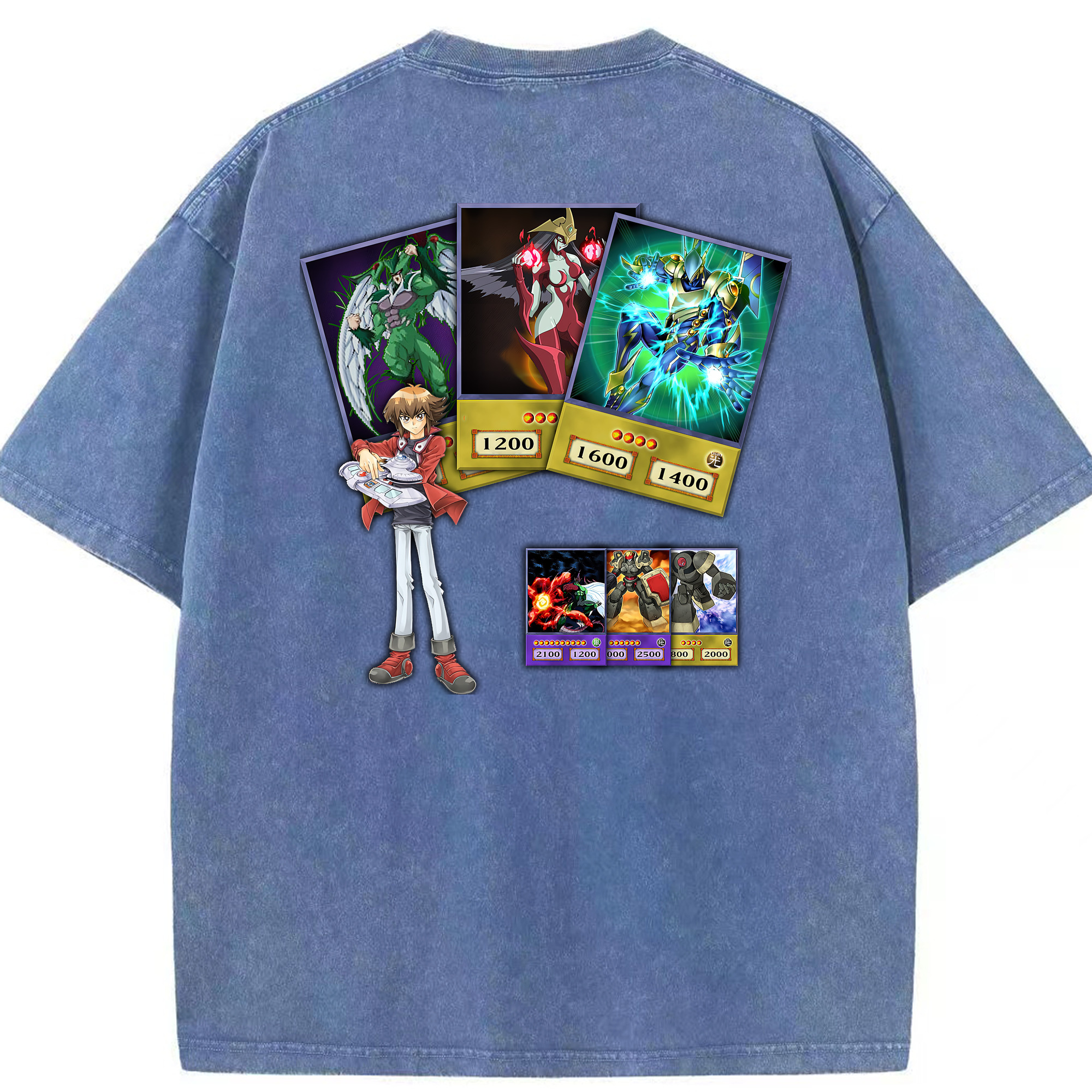 （画像用） 遊☆戯☆王 Yu-Gi-Oh! 綿100% ヴィンテージ風 半袖Tシャツ（背面プリント）