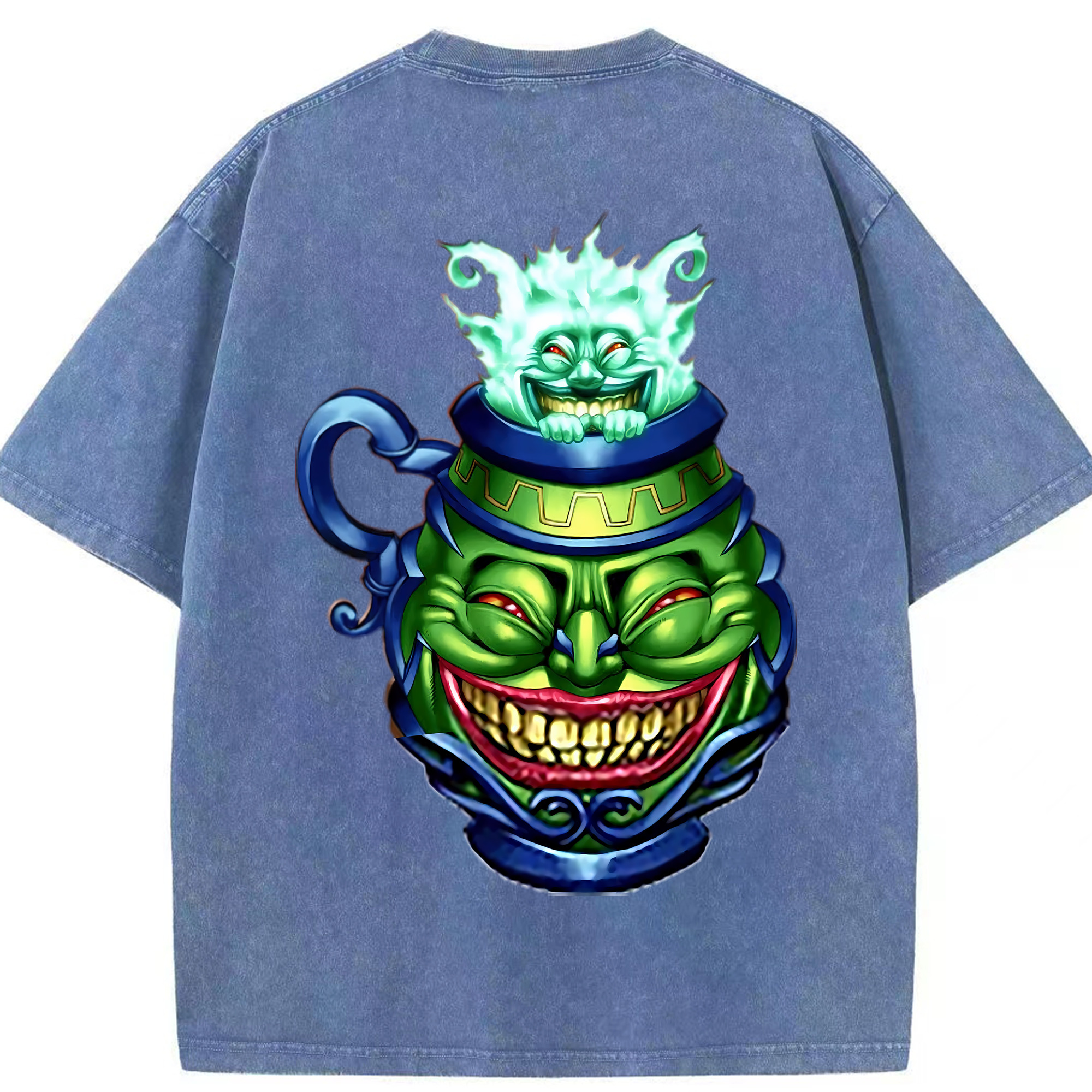 （画像用） 遊☆戯☆王 Yu-Gi-Oh! 綿100% ヴィンテージ風 半袖Tシャツ（背面プリント）
